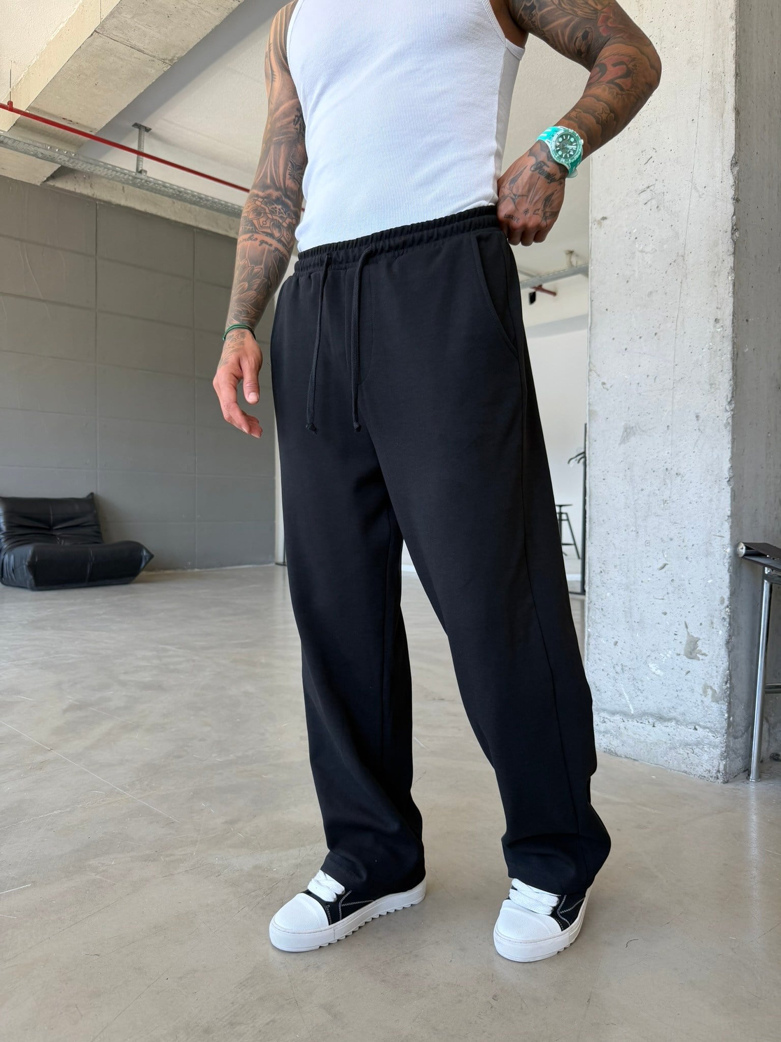 Premium Basic Baggy Eşofman - Siyah