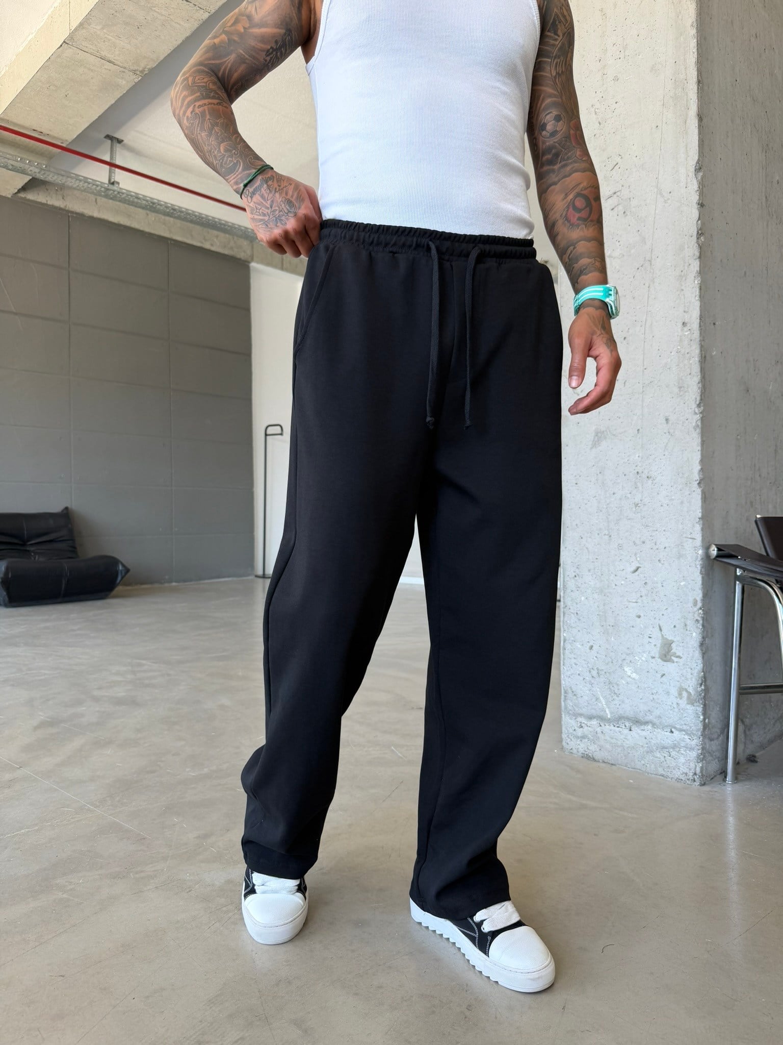 Premium Basic Baggy Eşofman - Siyah