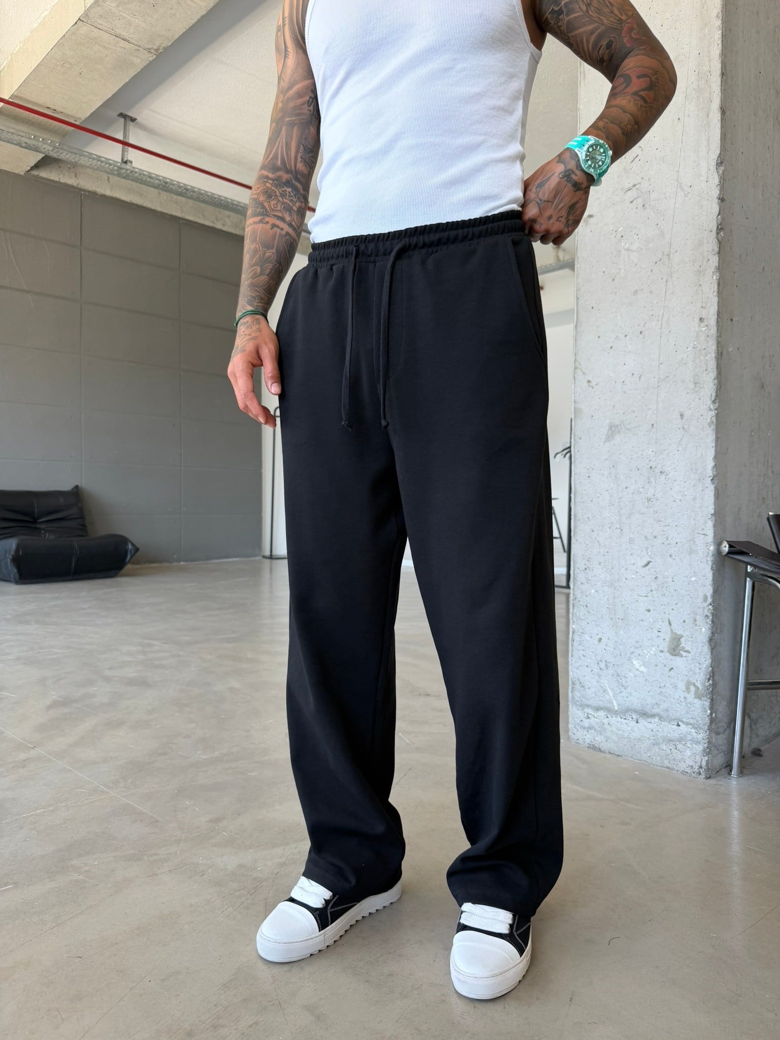 Premium Basic Baggy Eşofman - Siyah