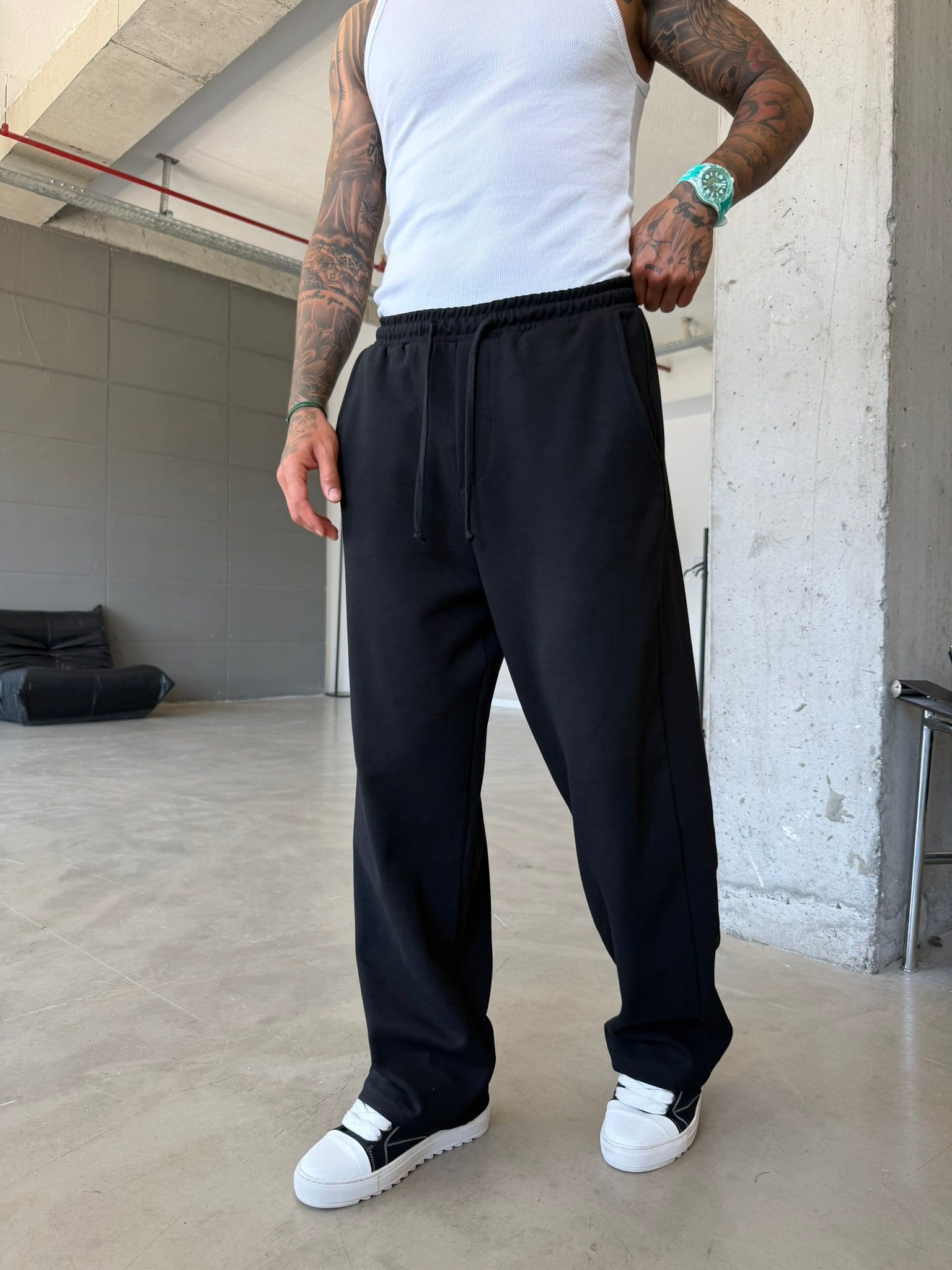 Premium Basic Baggy Eşofman - Siyah