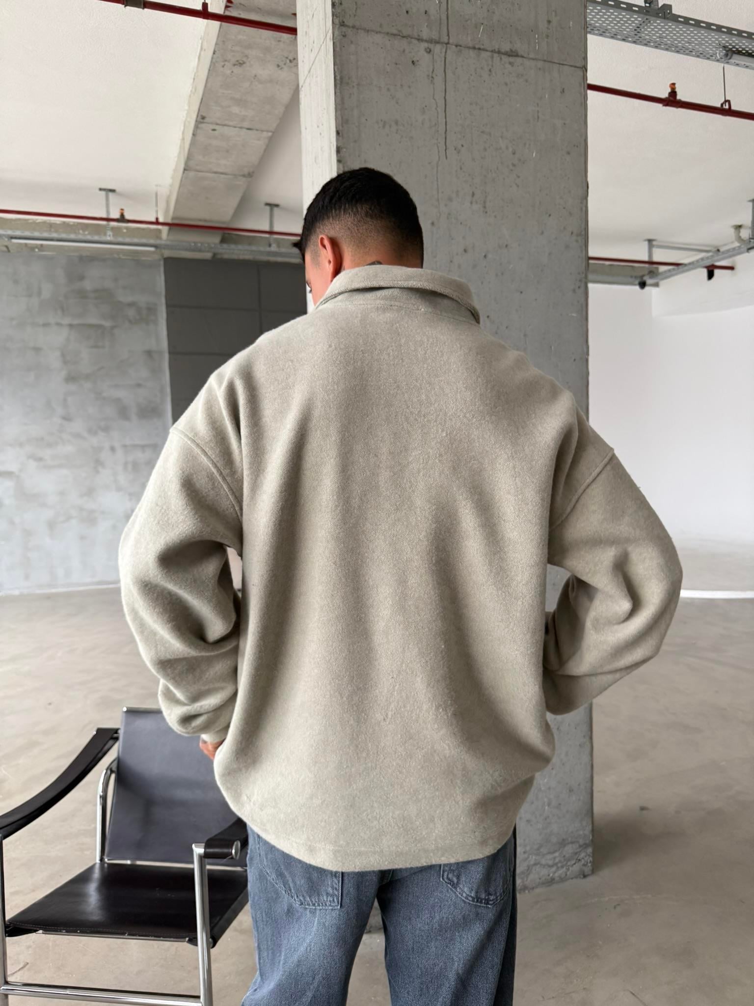 Premium Half Zip Sweat - Bej