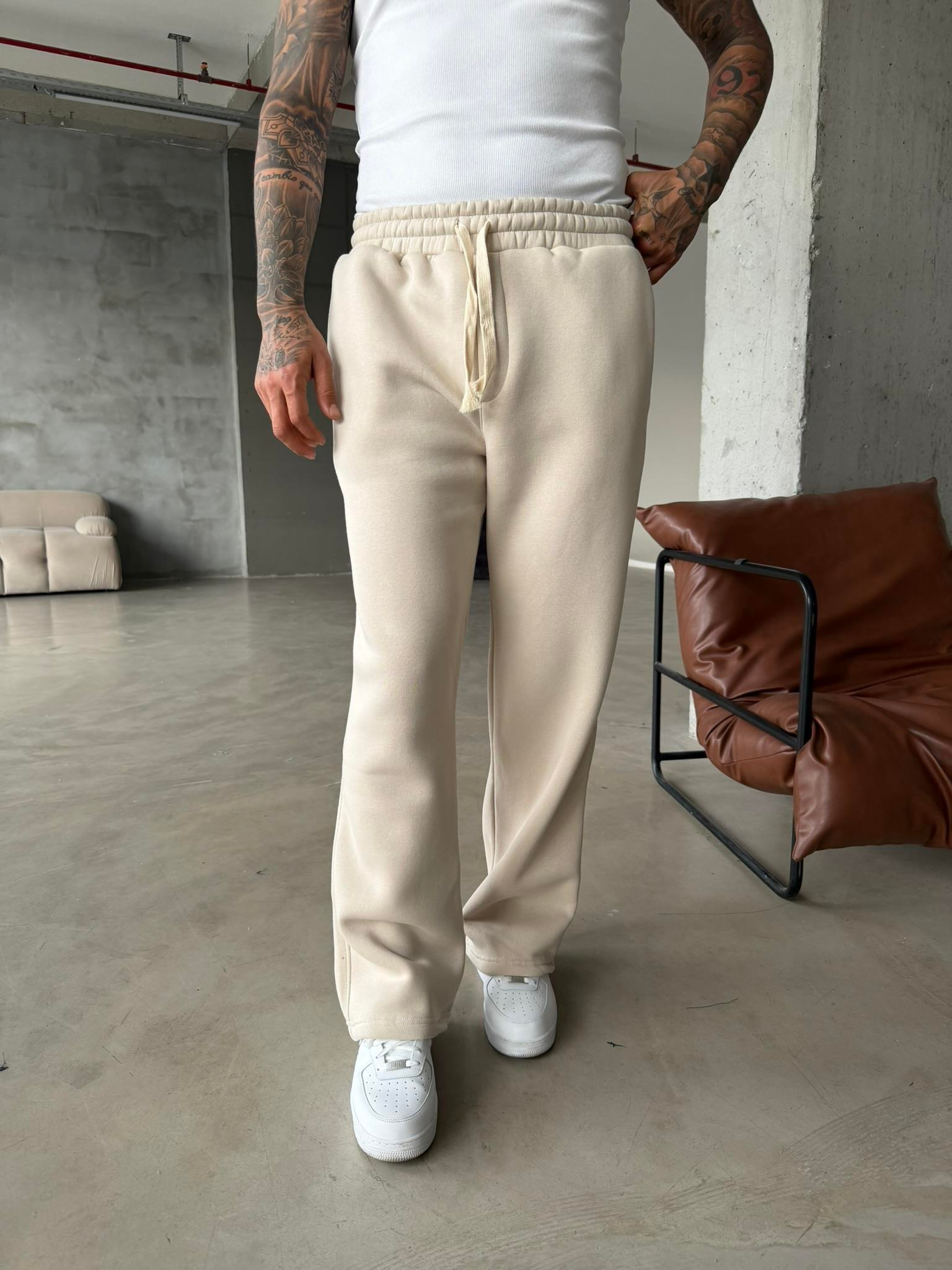 Premium İp Detaylı Basic Eşofman - Bej