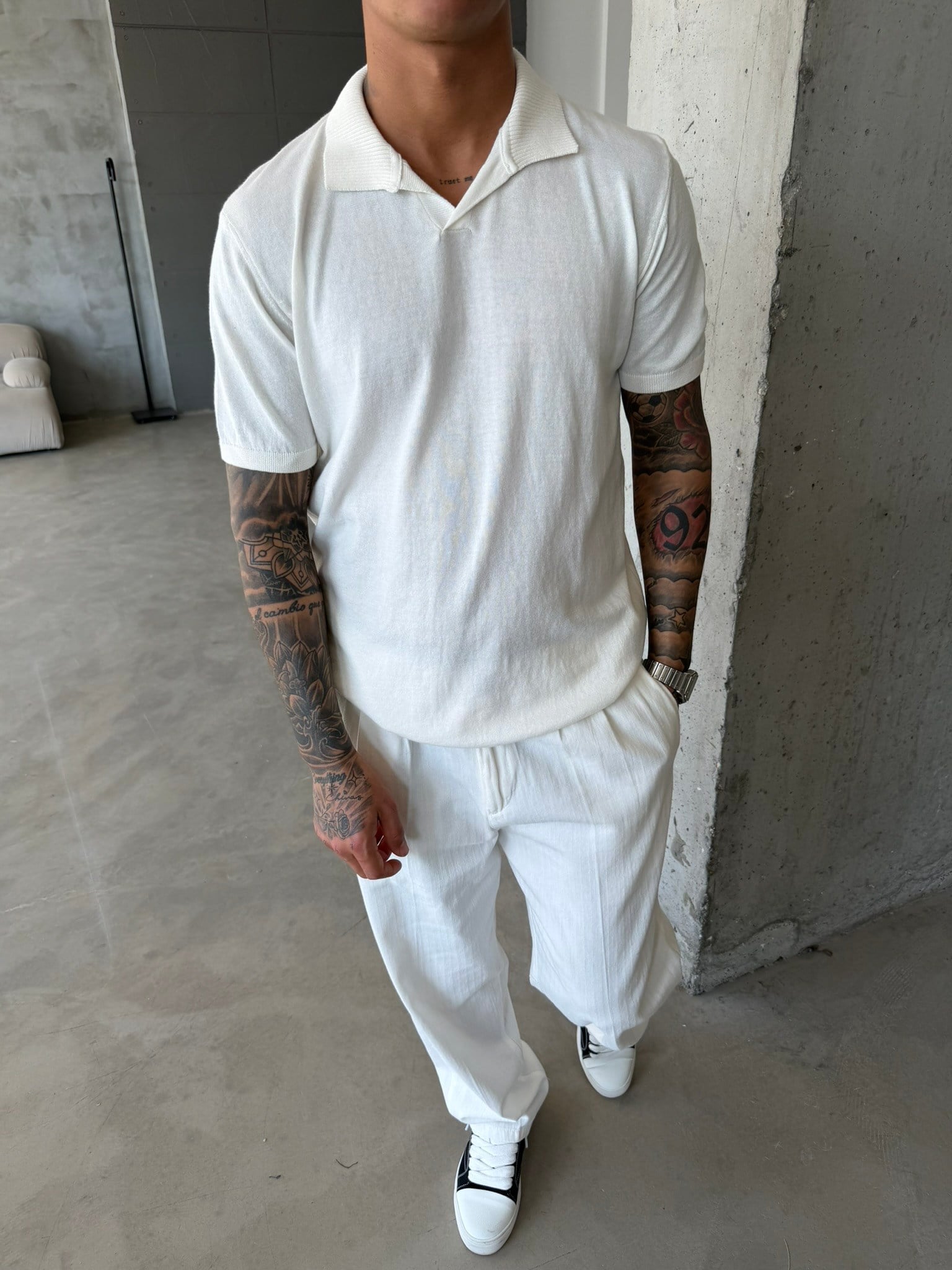 Premium Pat Yaka Basic T-Shirt - Beyaz