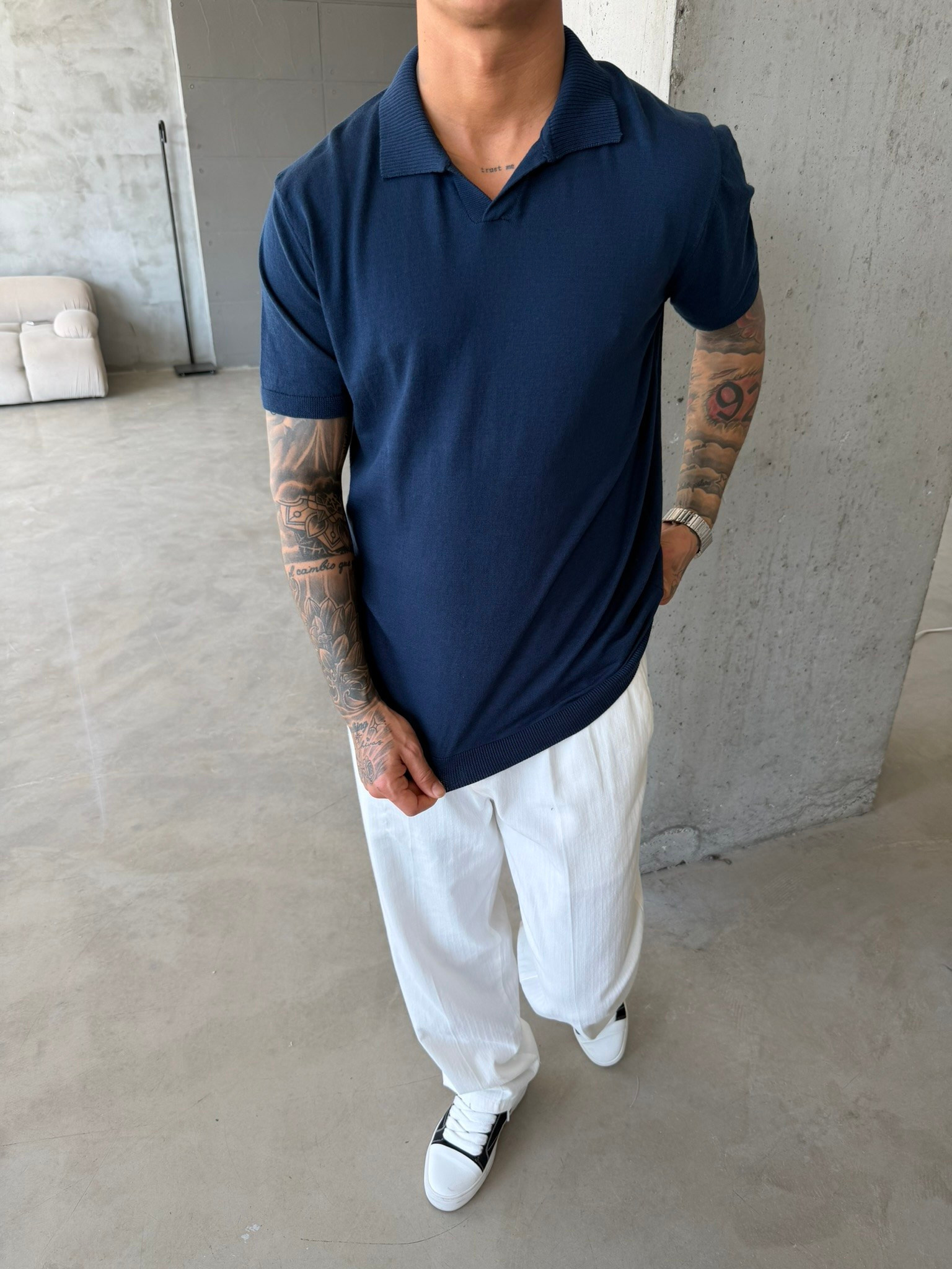 Premium Pat Yaka Basic T-Shirt - Lacivert