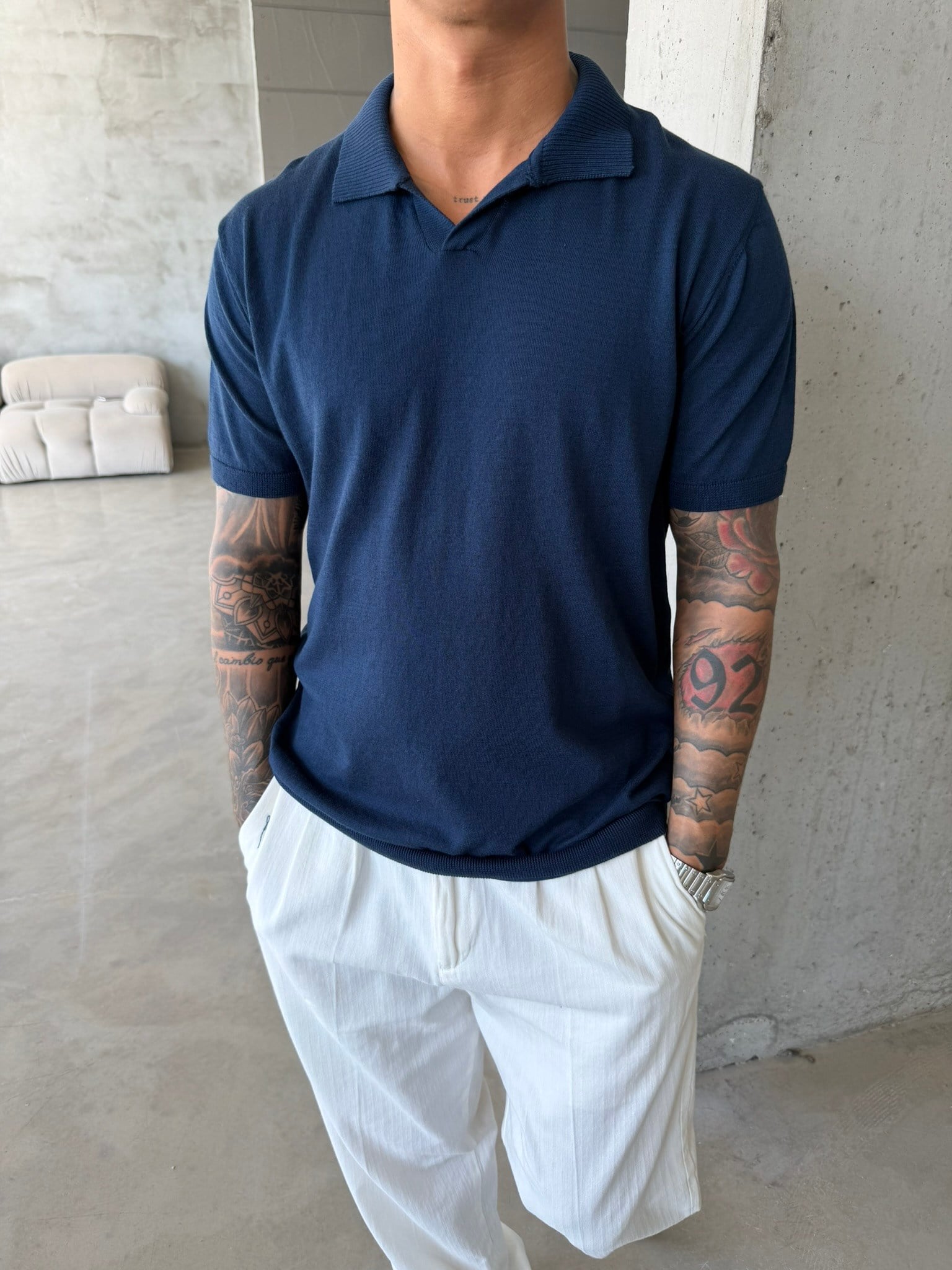 Premium Pat Yaka Basic T-Shirt - Lacivert