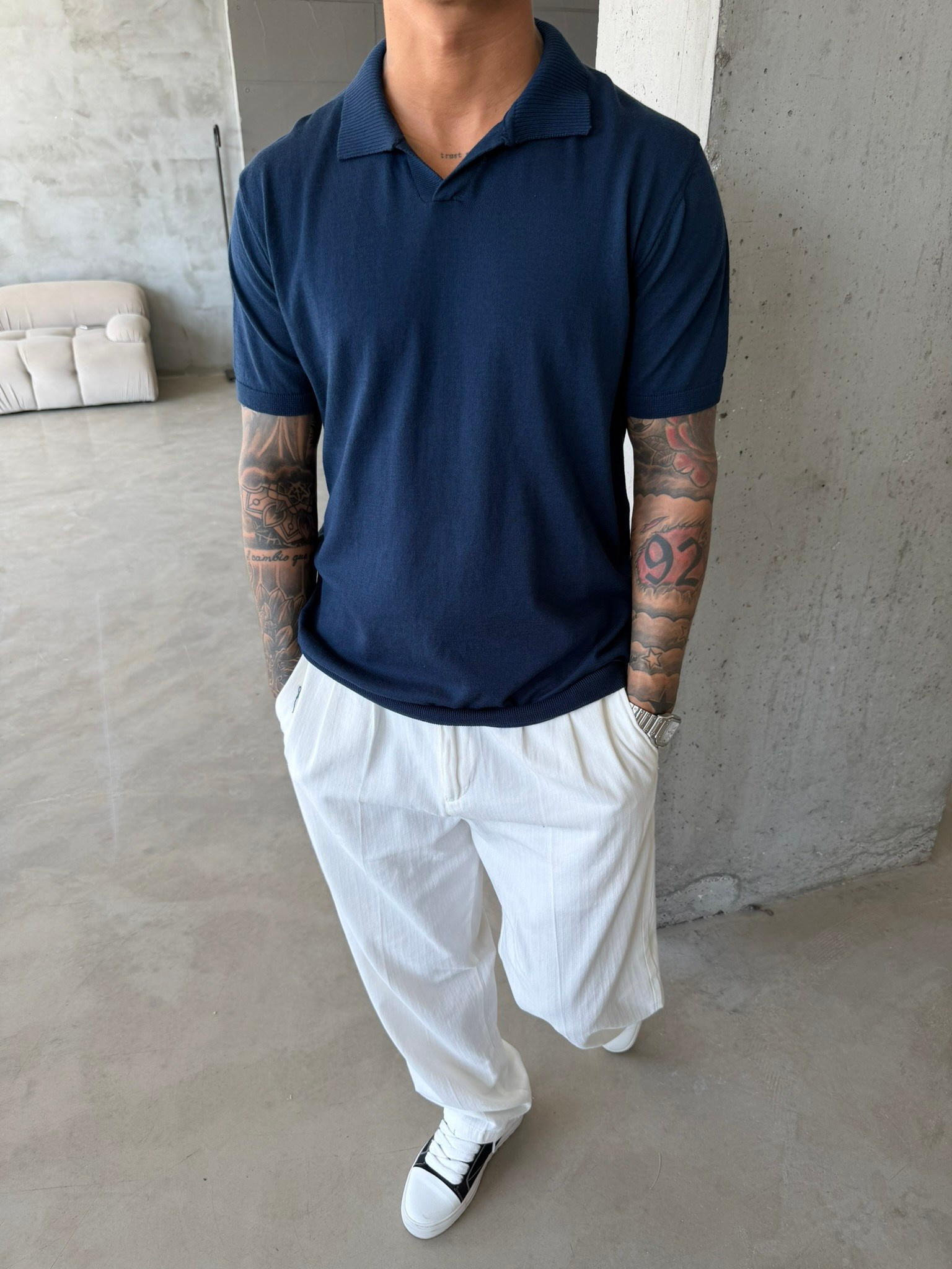 Premium Pat Yaka Basic T-Shirt - Lacivert