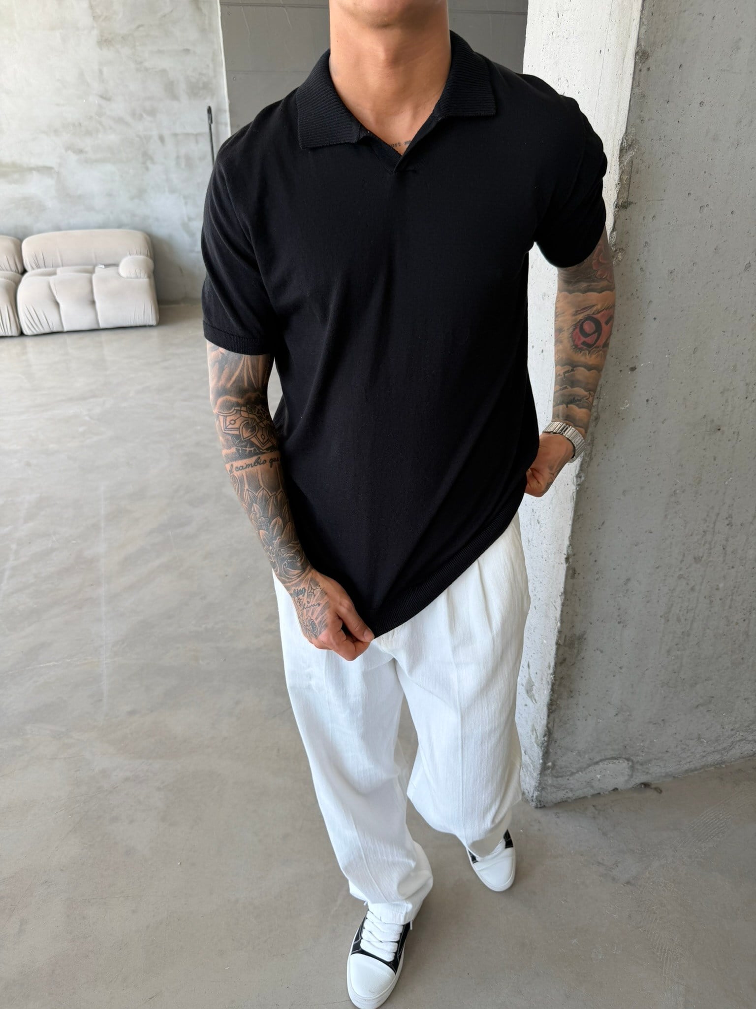 Premium Pat Yaka Basic T-Shirt - Siyah