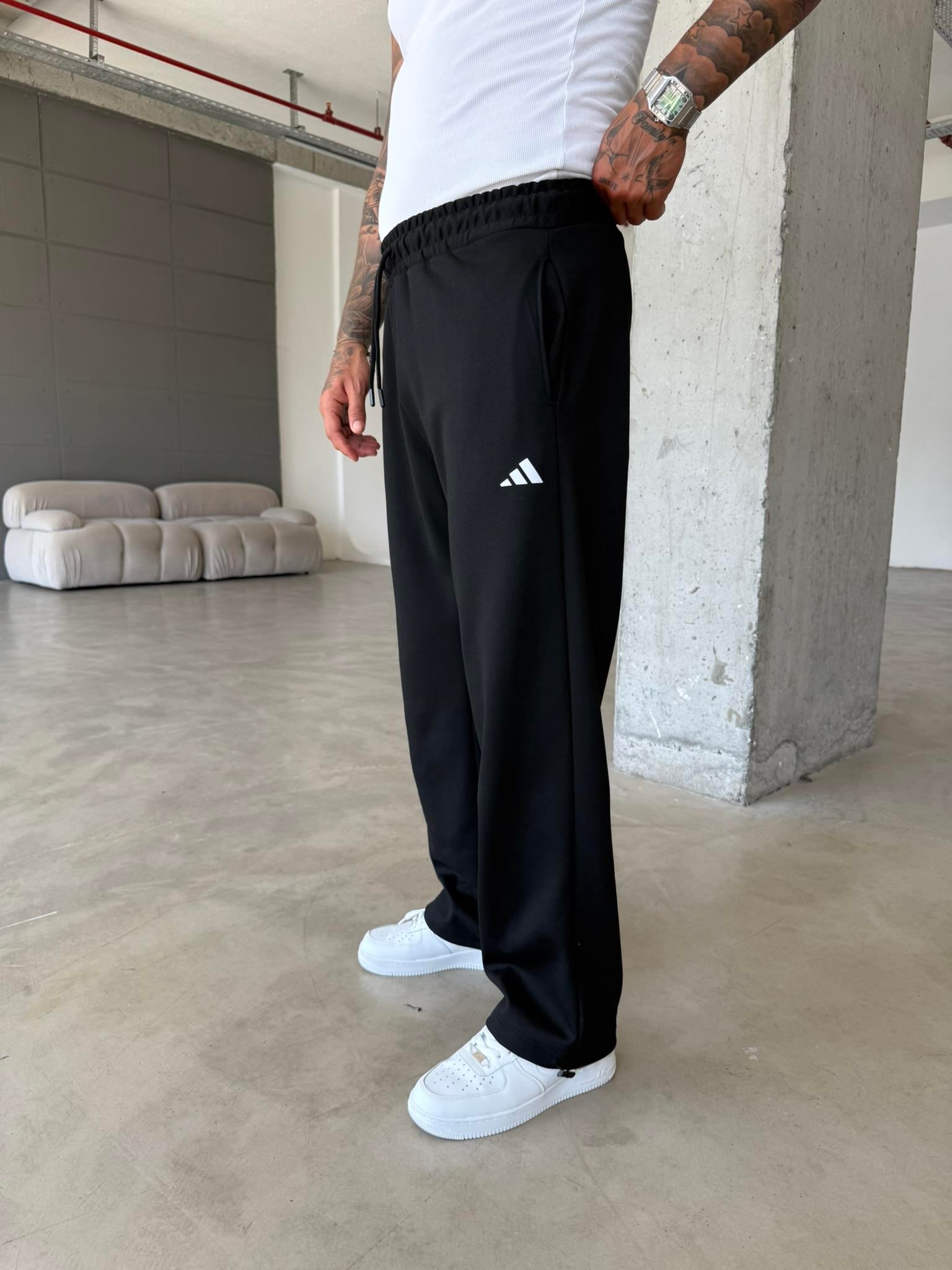 Premium Reflekör Baskı Eşofman - Siyah