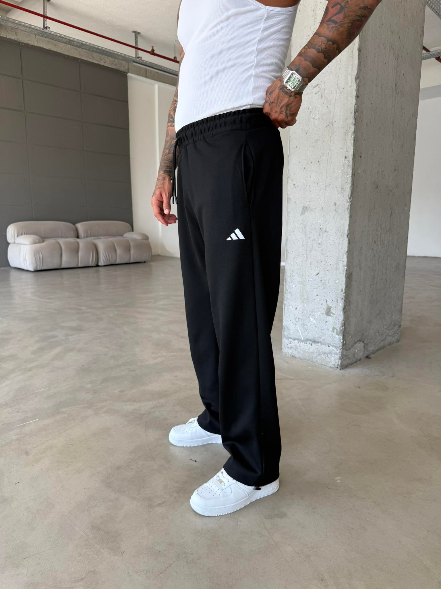 Premium Reflekör Baskı Eşofman - Siyah