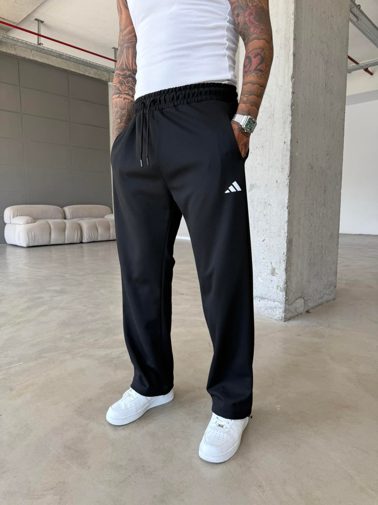 Premium Reflekör Baskı Eşofman - Siyah