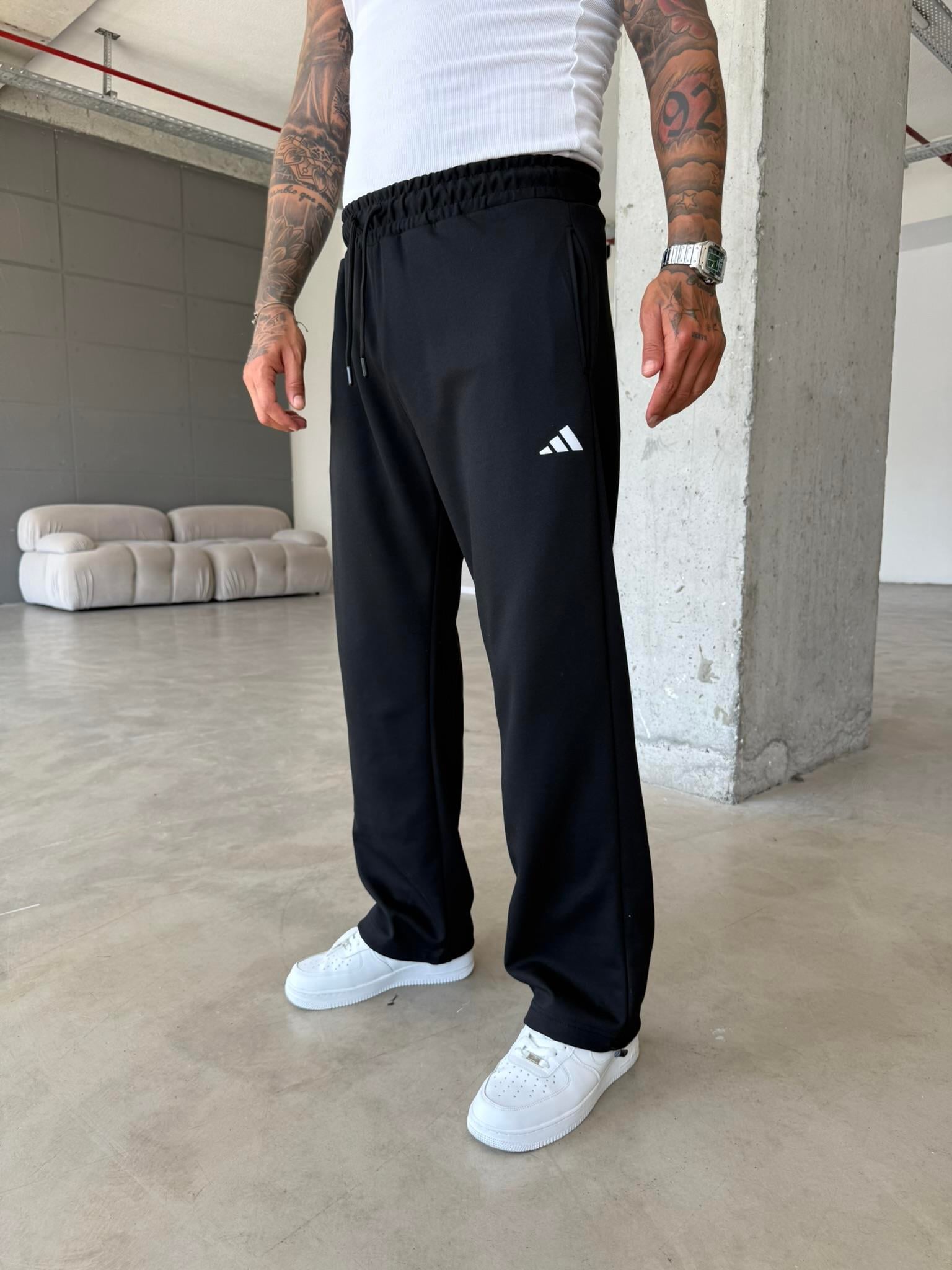 Premium Reflekör Baskı Eşofman - Siyah