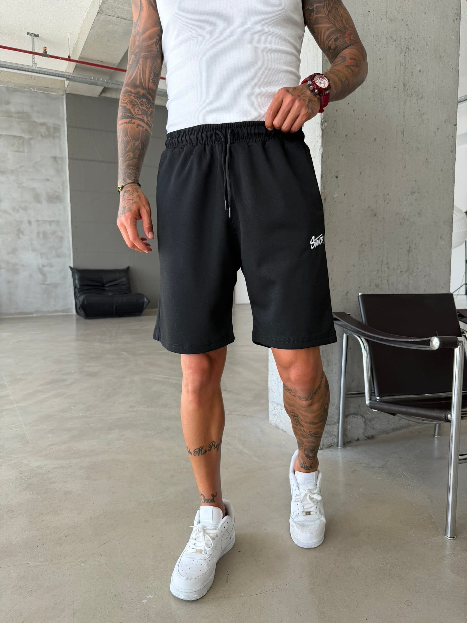Premium Signature Essential Shorts - Siyah