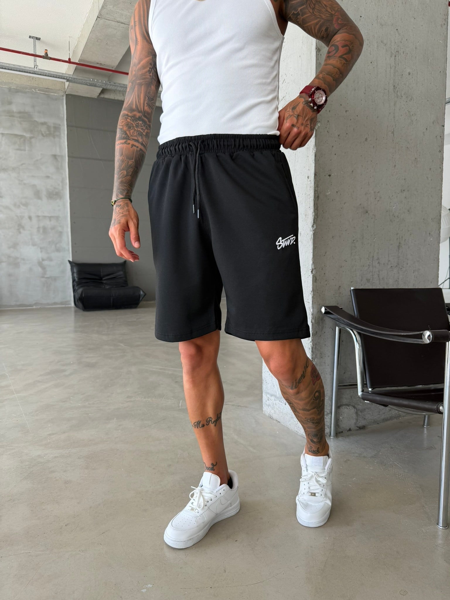Premium Signature Essential Shorts - Siyah