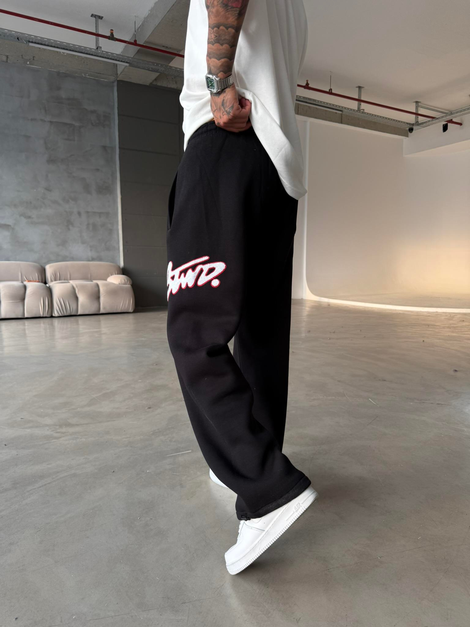 Premium Süzene Nakış SW Eşofman - Siyah