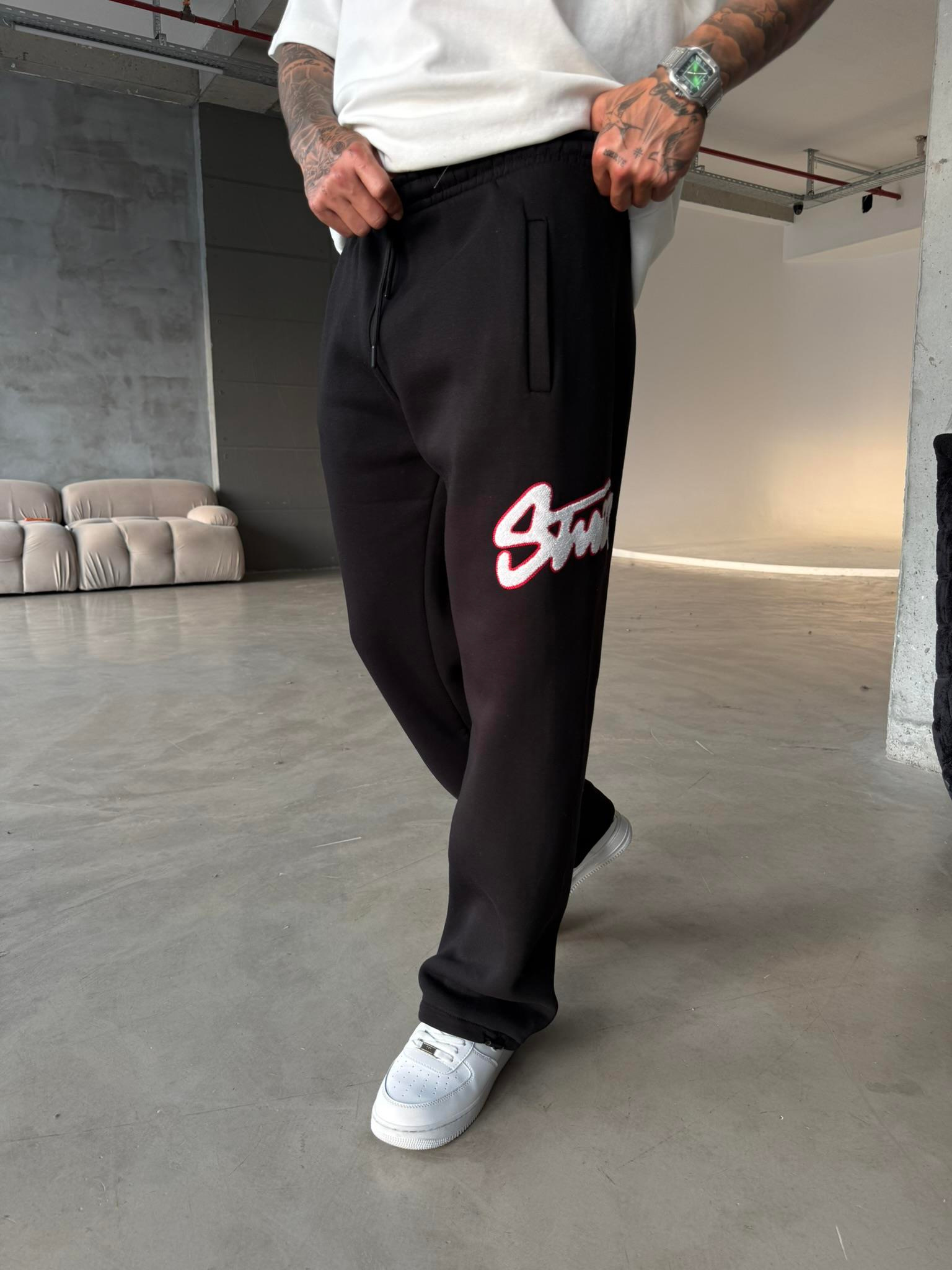 Premium Süzene Nakış SW Eşofman - Siyah