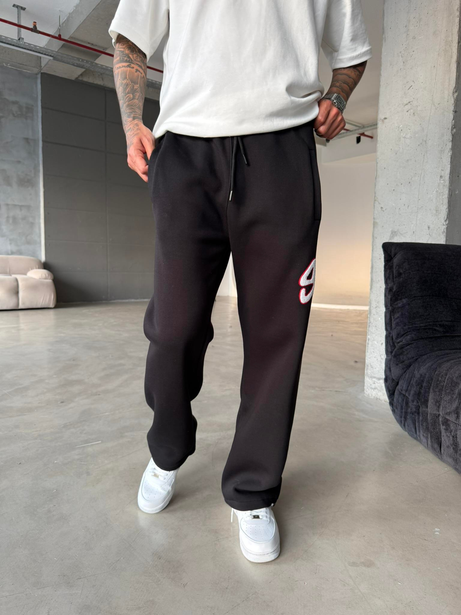 Premium Süzene Nakış SW Eşofman - Siyah