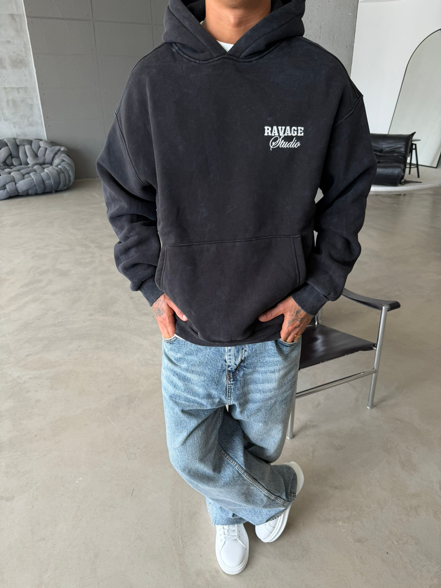 Ravage Studio Acid Yıkamalı Premium Sweat
