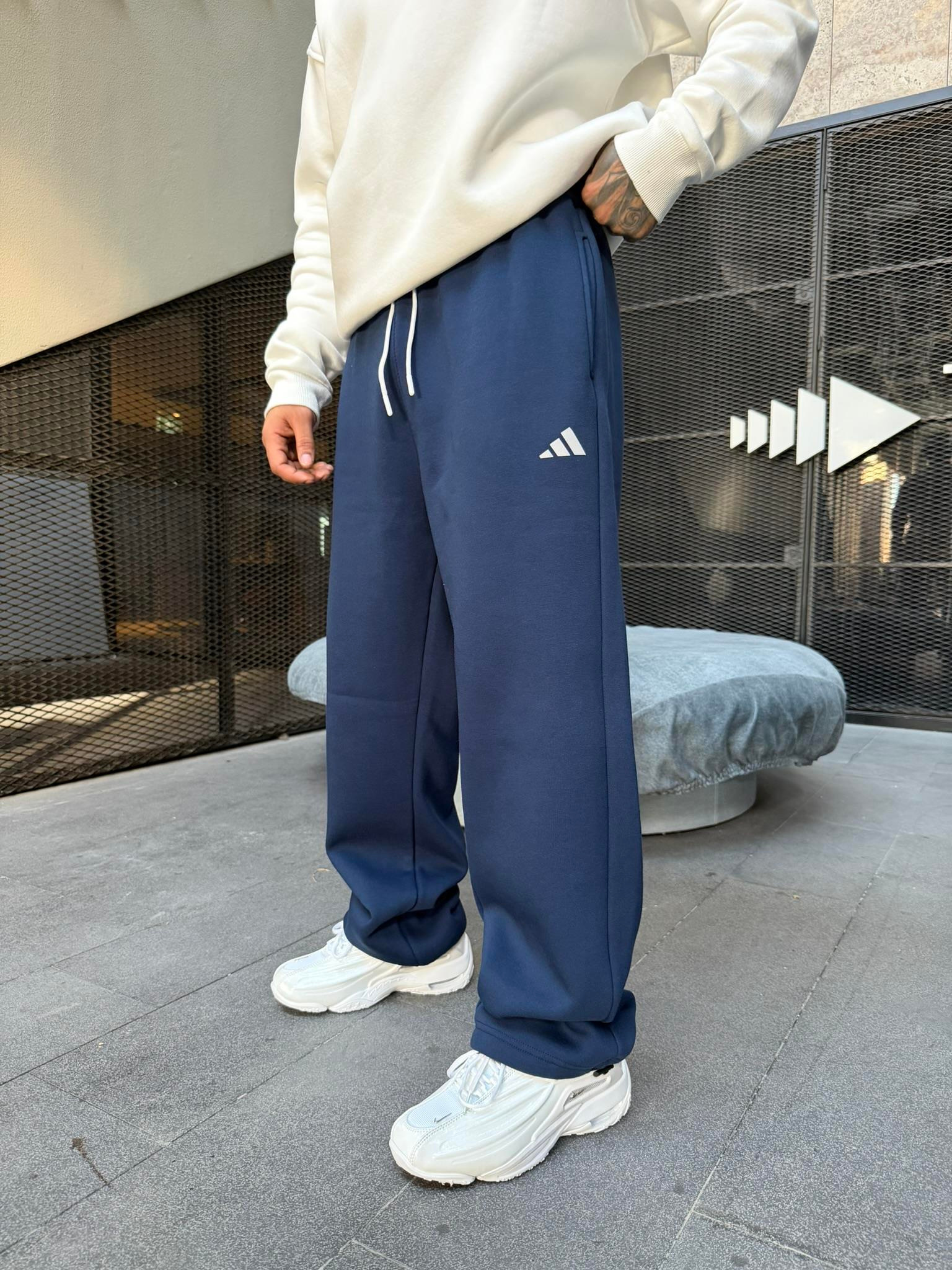 Reflektör Baskı Baggy Stoper Paça Eşofman - İndigo