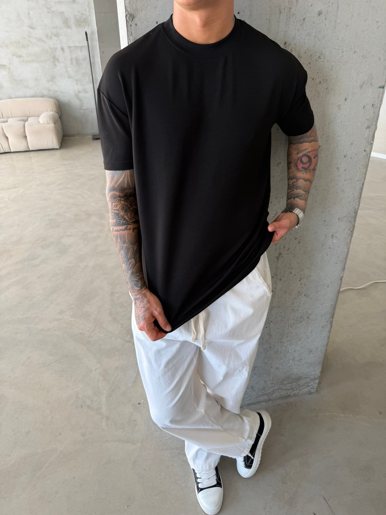 Regular Fit Basic T-Shirt - Siyah