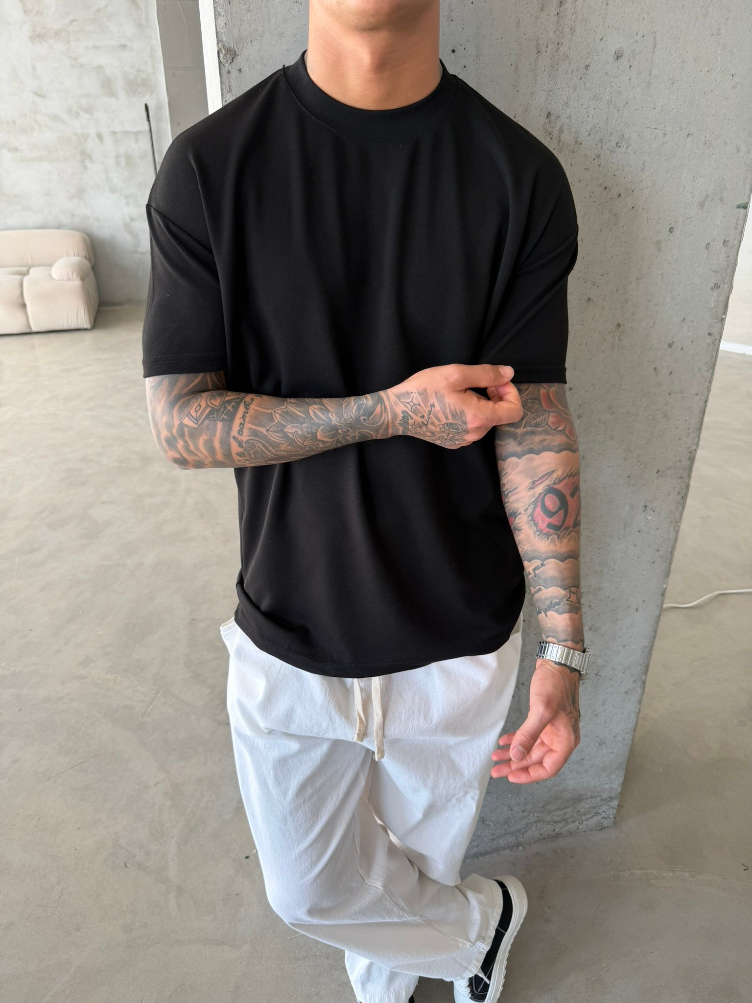 Regular Fit Basic T-Shirt - Siyah