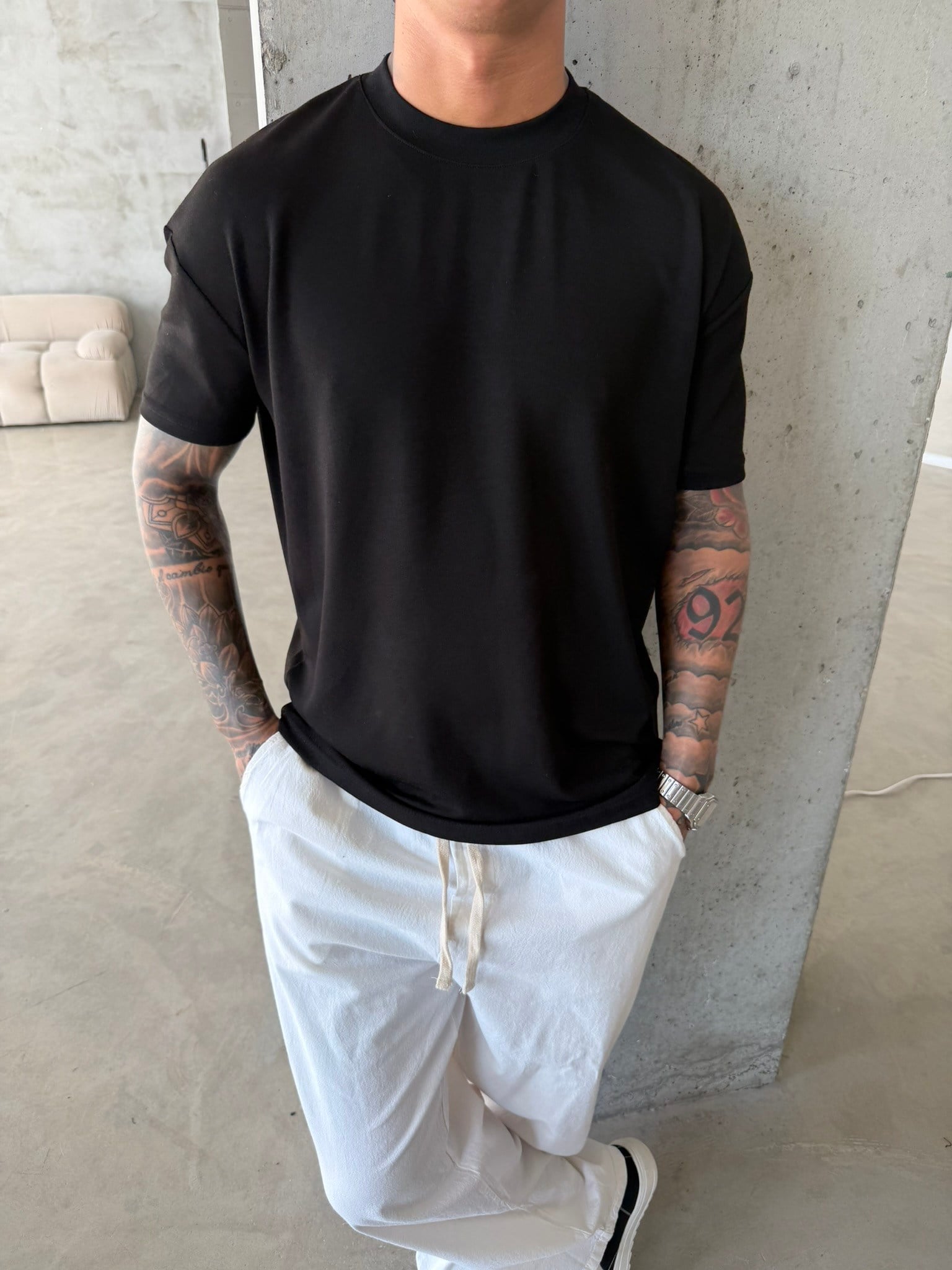 Regular Fit Basic T-Shirt - Siyah