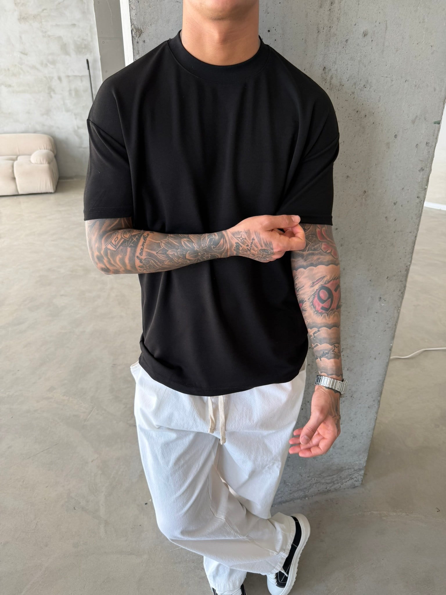 Regular Fit Basic T-Shirt - Siyah