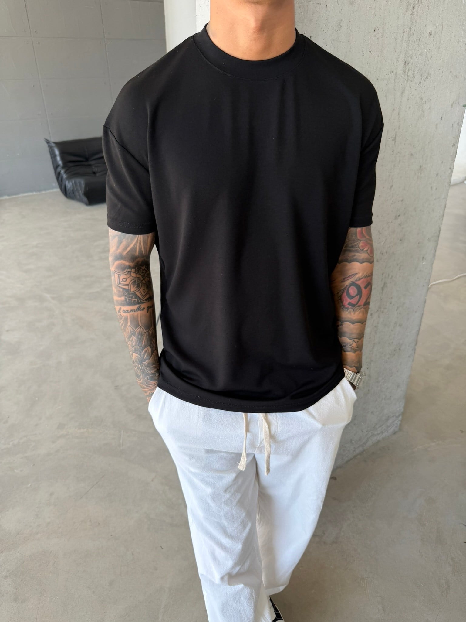 Regular Fit Basic T-Shirt - Siyah