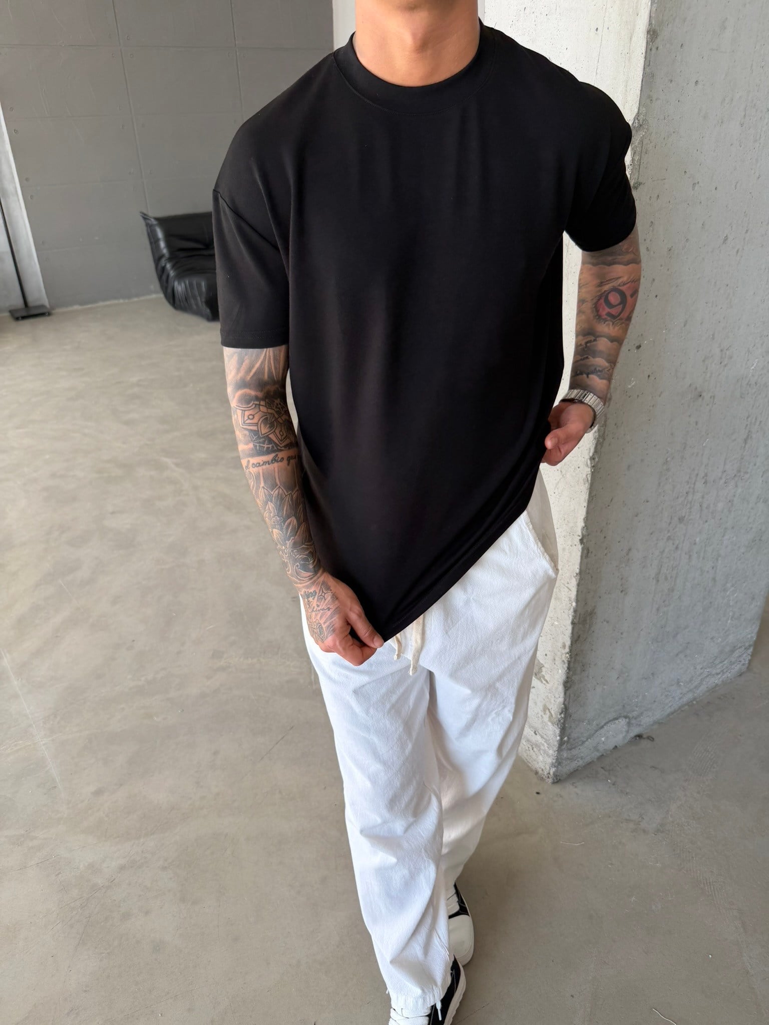 Regular Fit Basic T-Shirt - Siyah