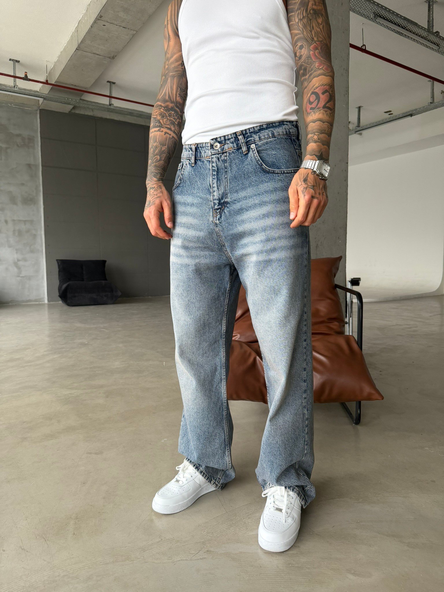 Relax Baggy fit Pantolon - İndigo