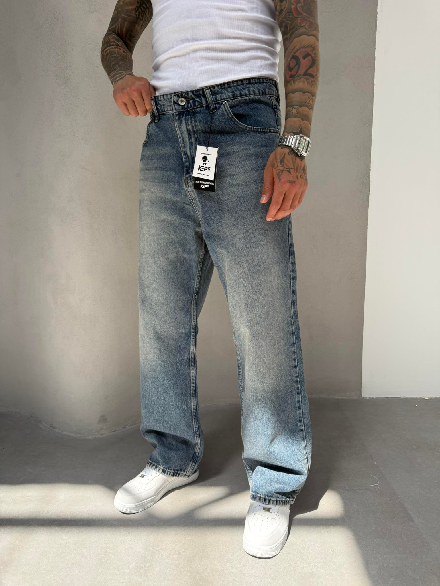 Relax Fit Baggy Pantolon - indigo