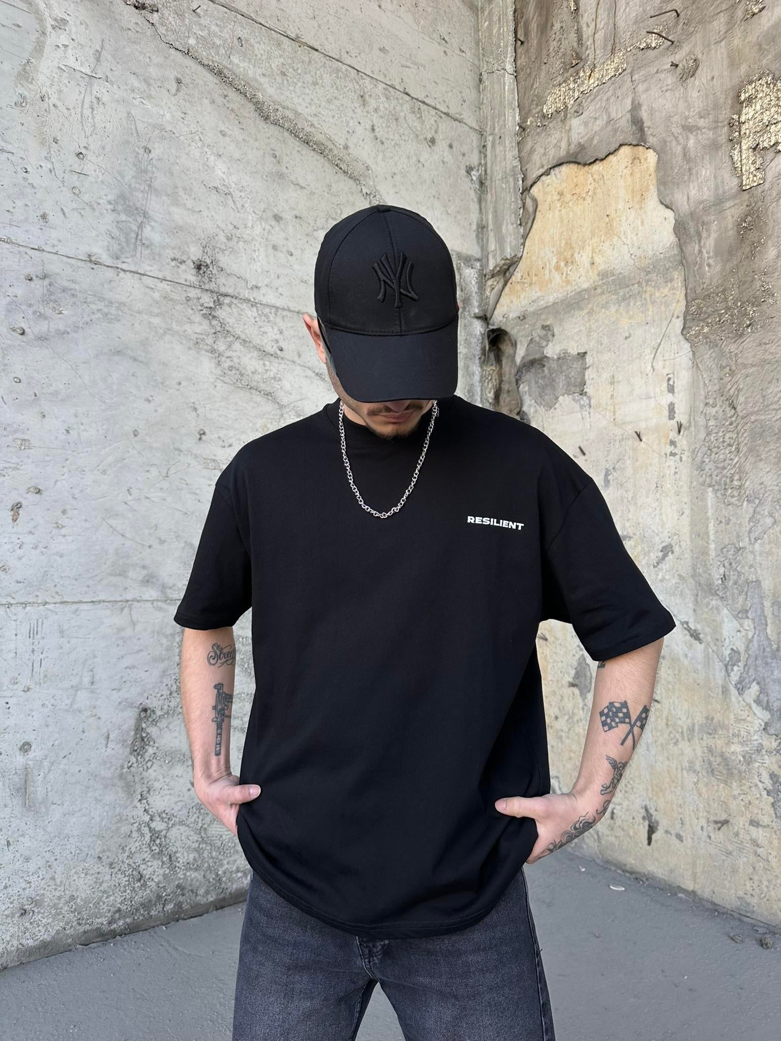 Resılıent Oversize T-Shirt  Siyah