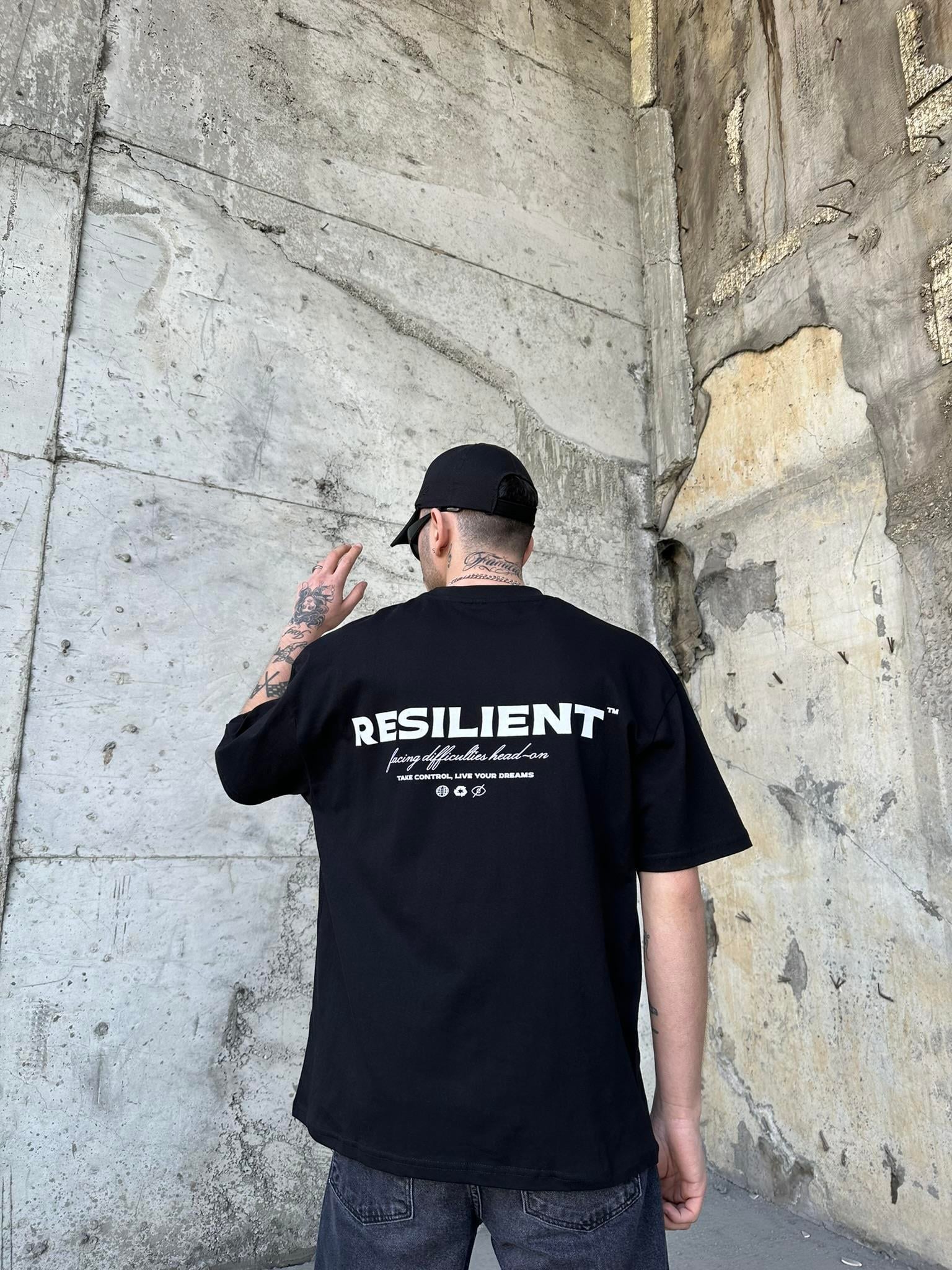 Resılıent Oversize T-Shirt  Siyah
