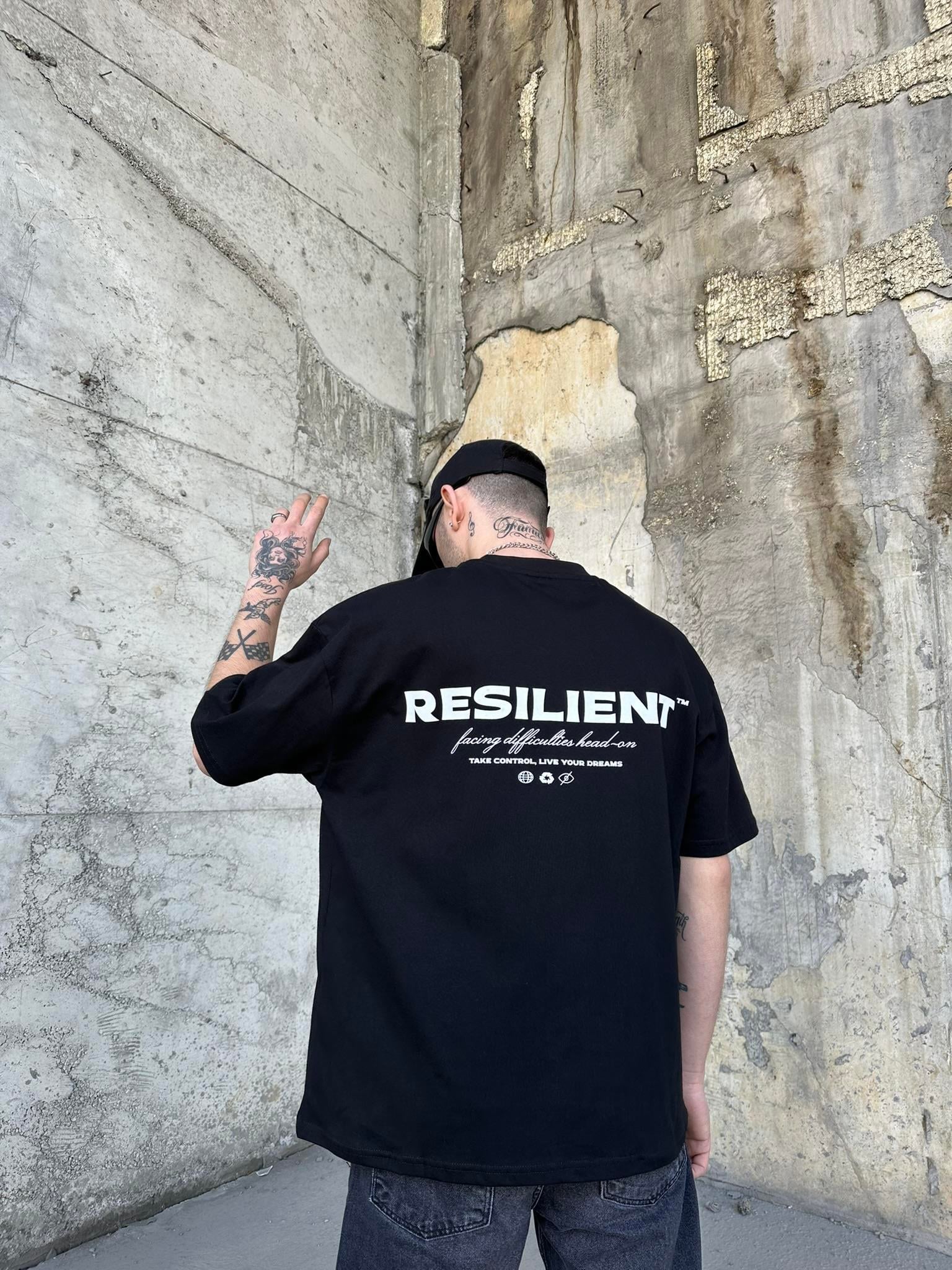 Resılıent Oversize T-Shirt  Siyah
