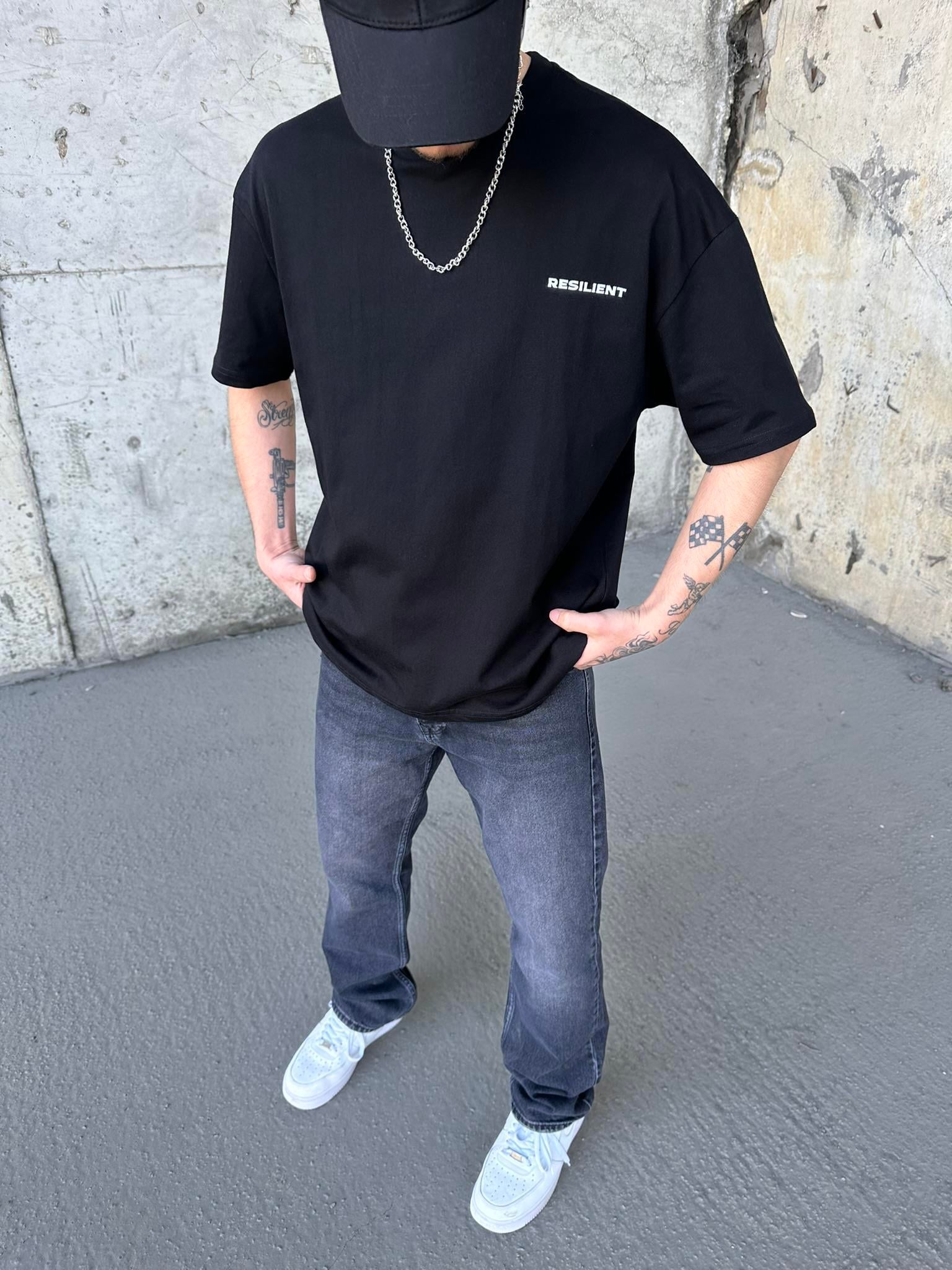 Resılıent Oversize T-Shirt  Siyah