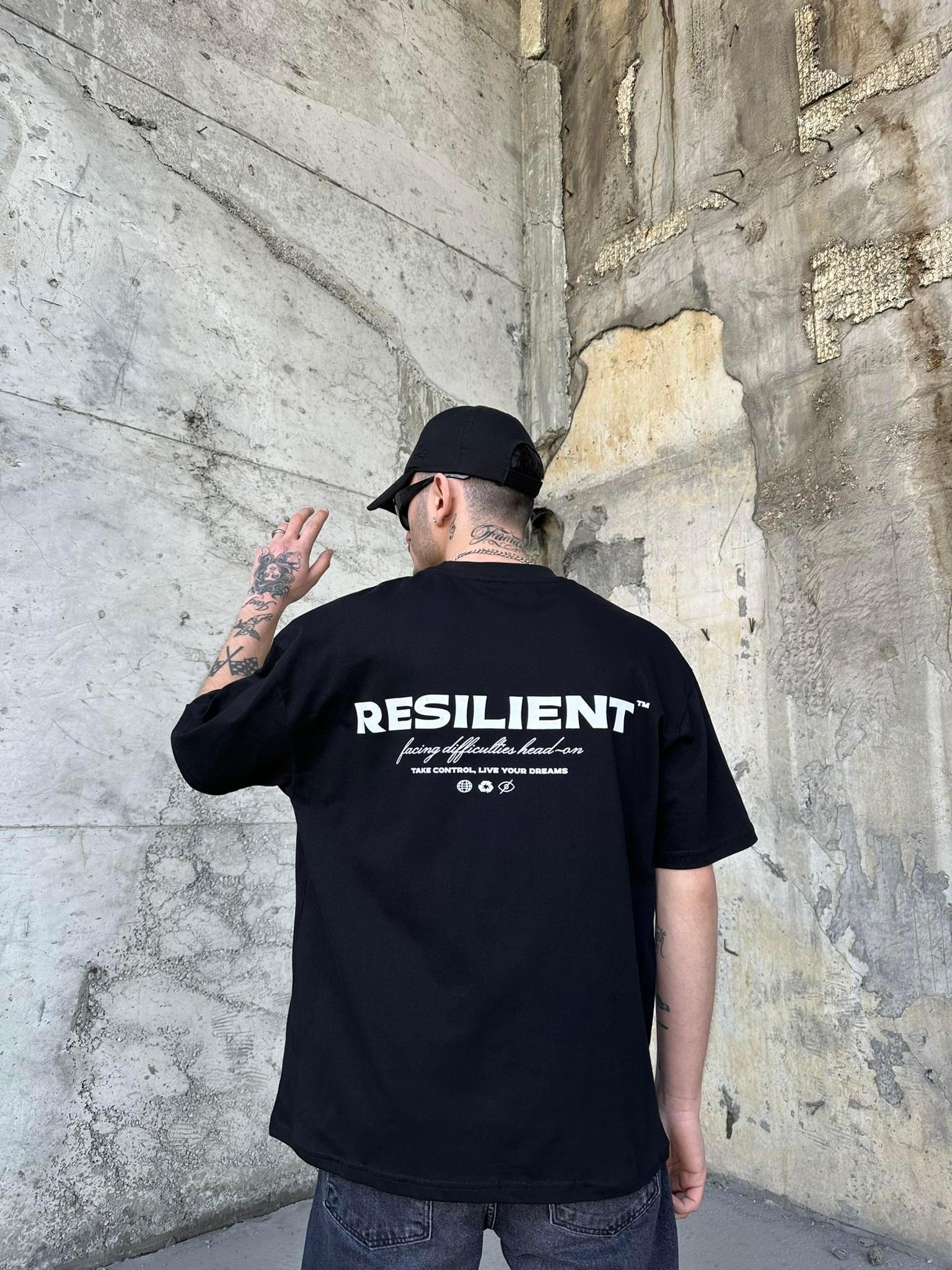 Resılıent Oversize T-Shirt  Siyah