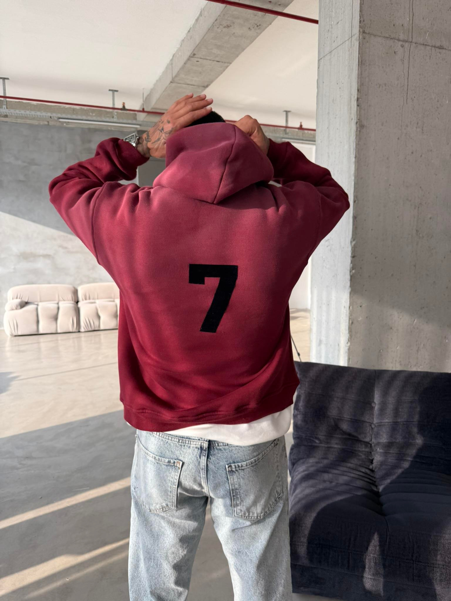 Seven 7 Spreyli Premium Sweat - Bordo