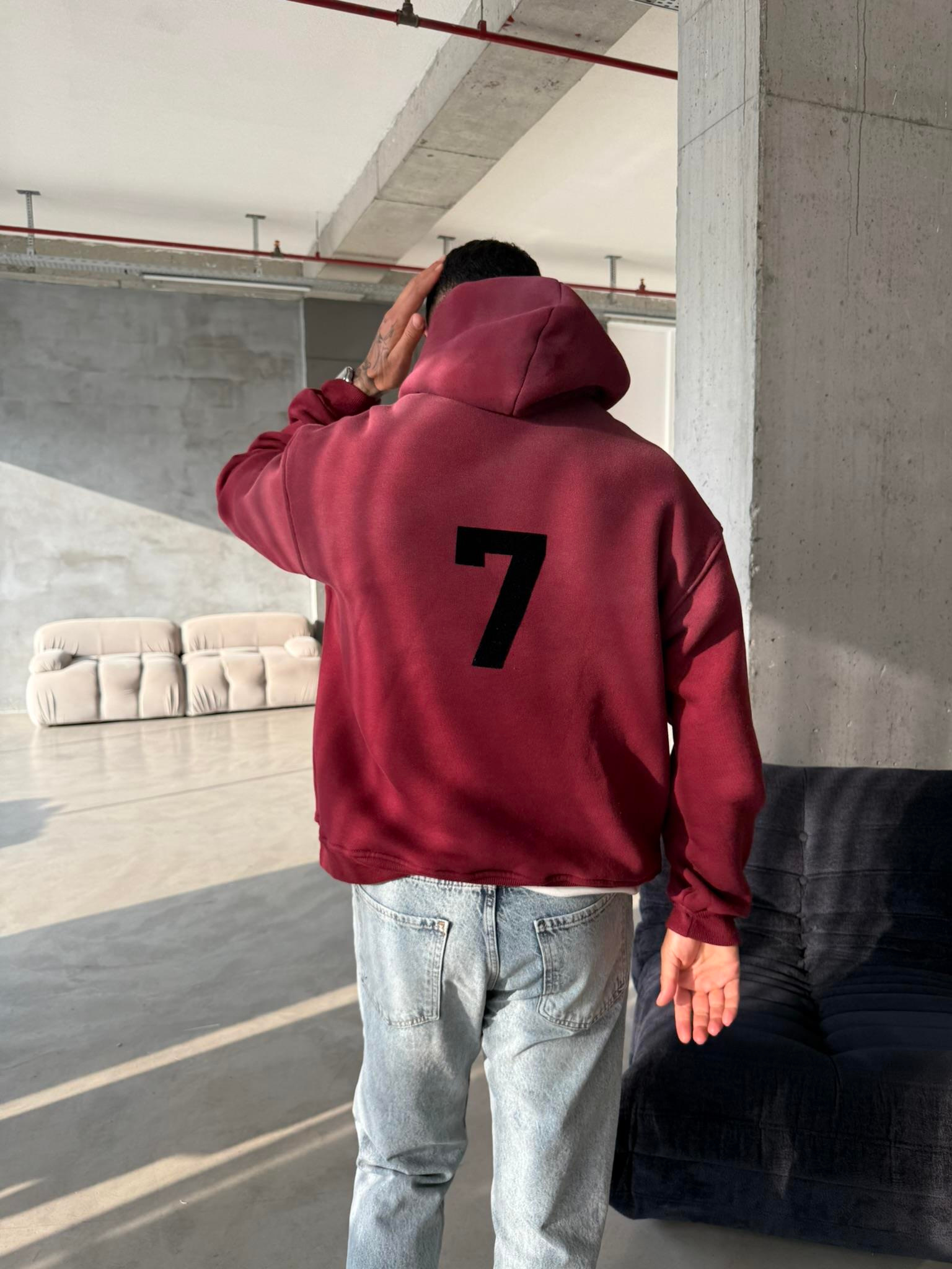 Seven 7 Spreyli Premium Sweat - Bordo