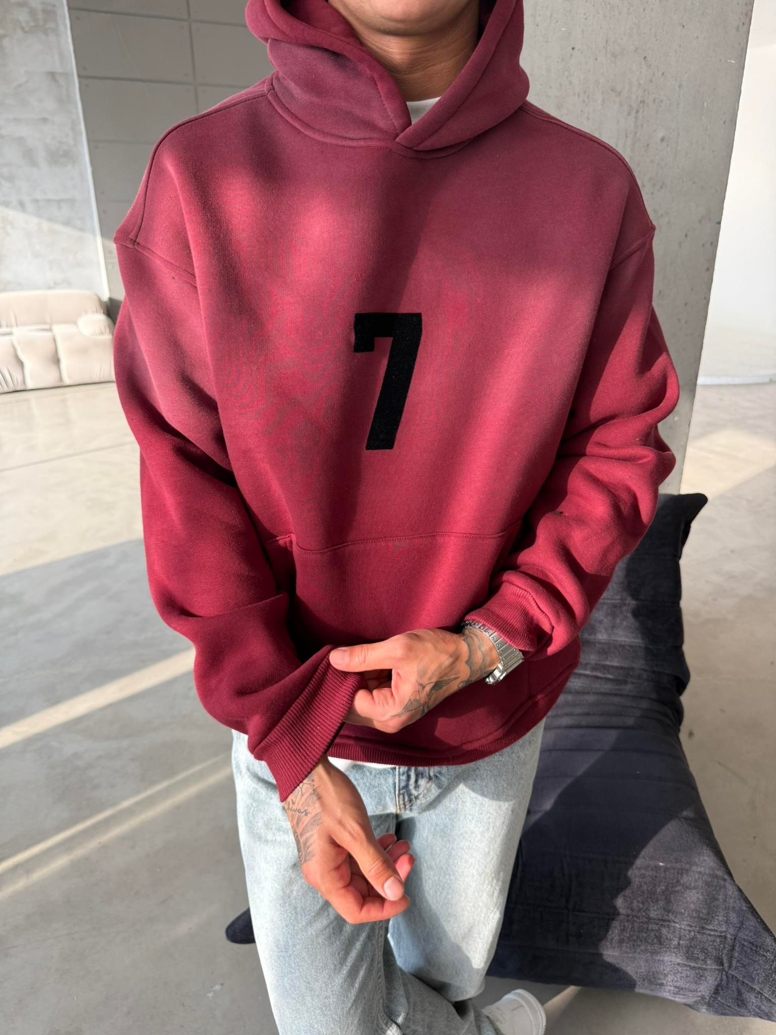 Seven 7 Spreyli Premium Sweat - Bordo