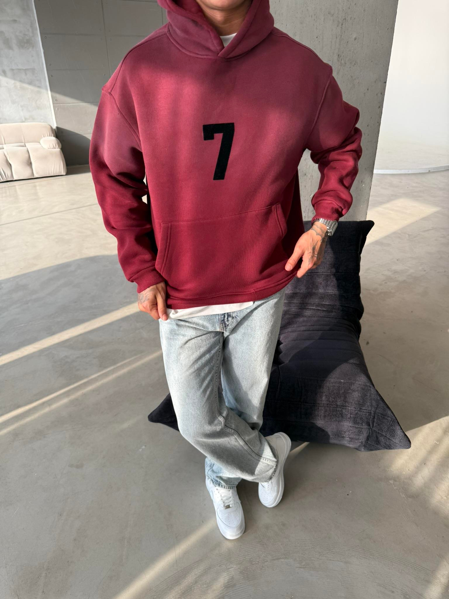 Seven 7 Spreyli Premium Sweat - Bordo