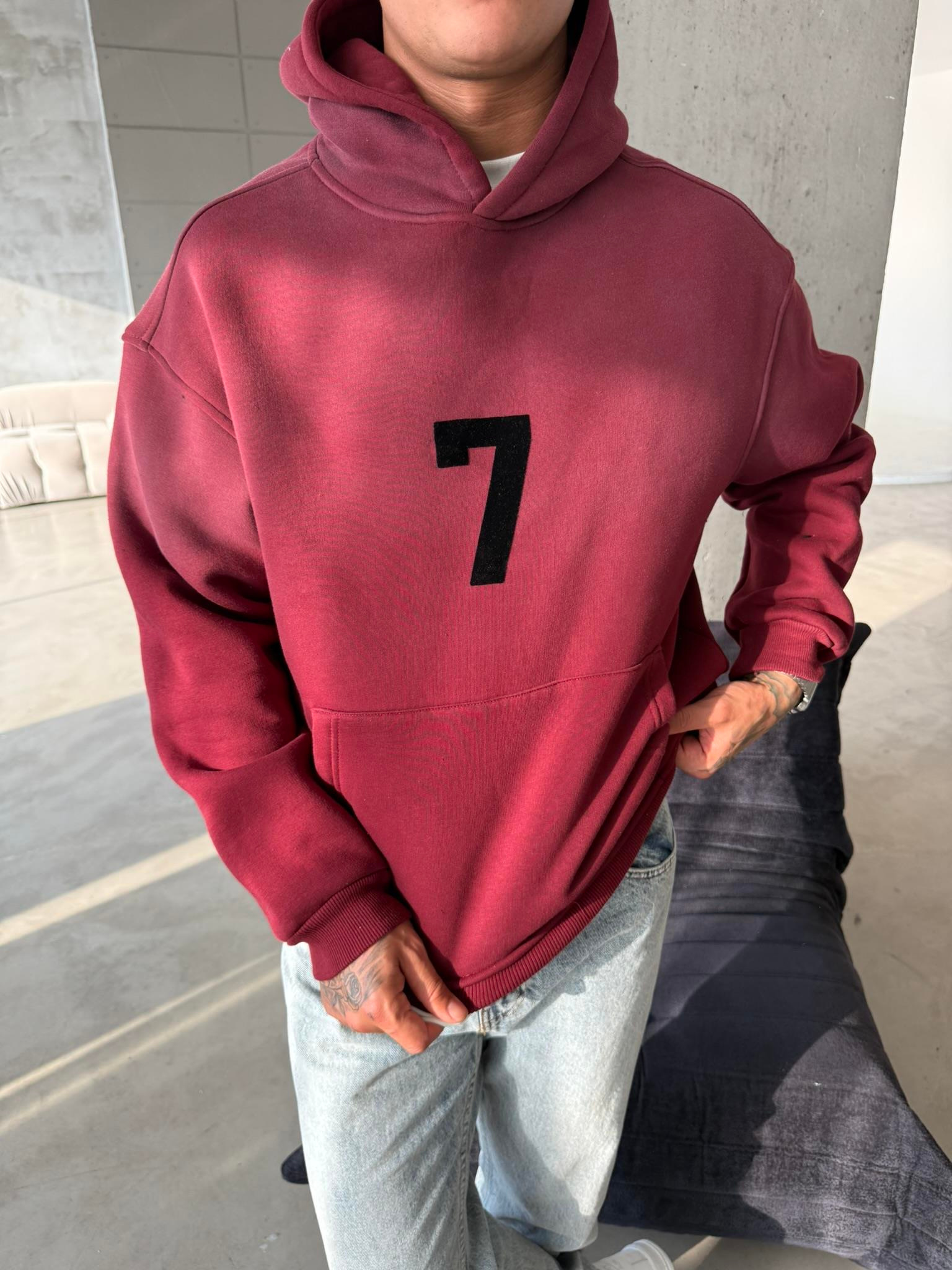 Seven 7 Spreyli Premium Sweat - Bordo