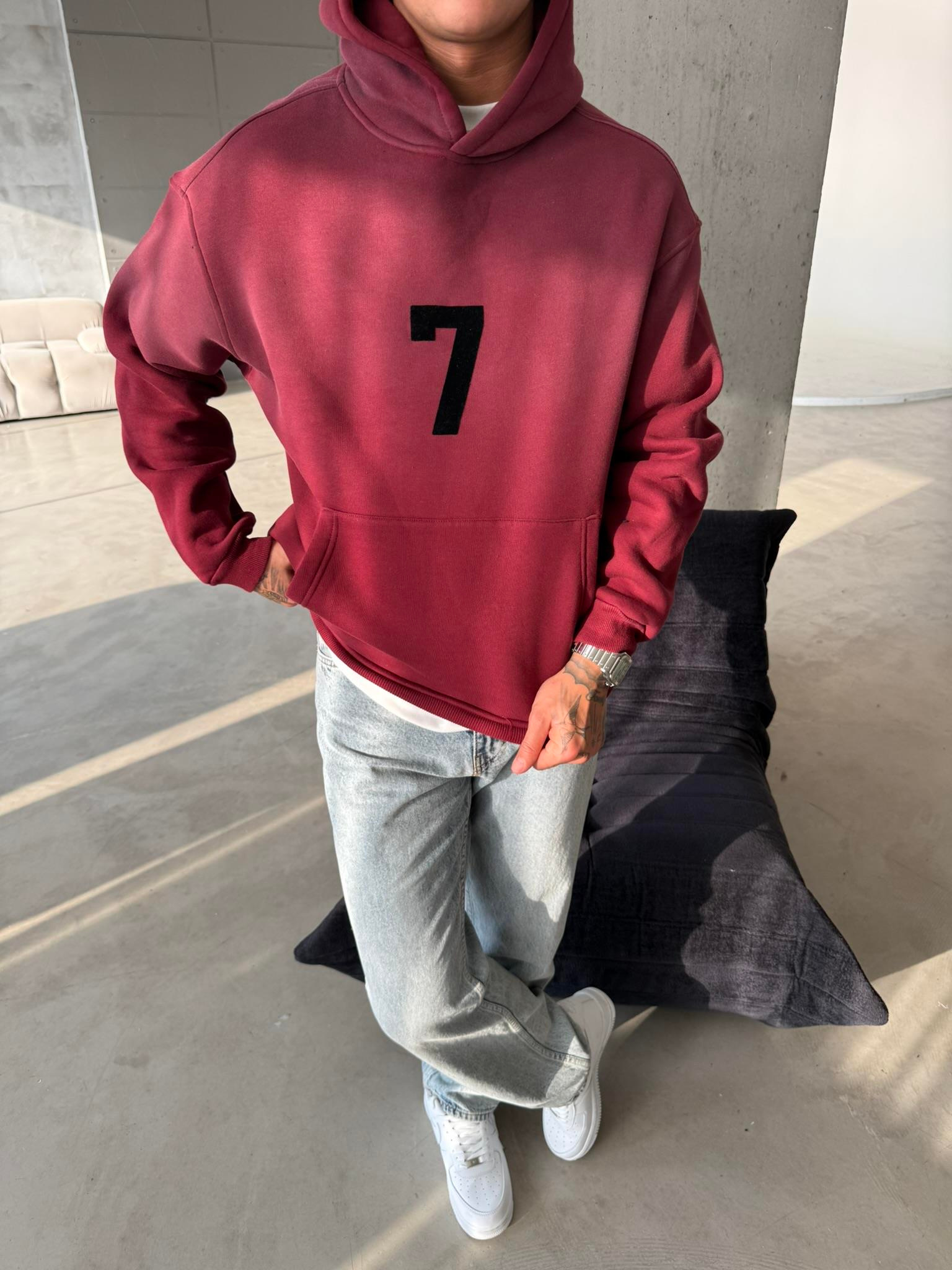Seven 7 Spreyli Premium Sweat - Bordo