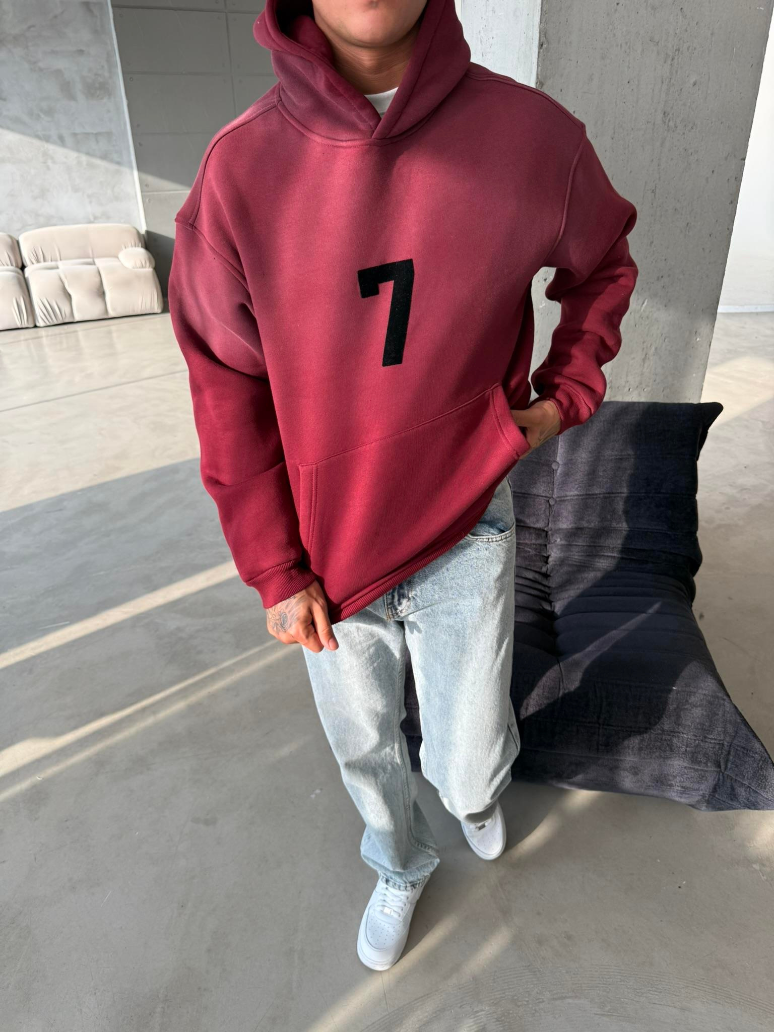 Seven 7 Spreyli Premium Sweat - Bordo