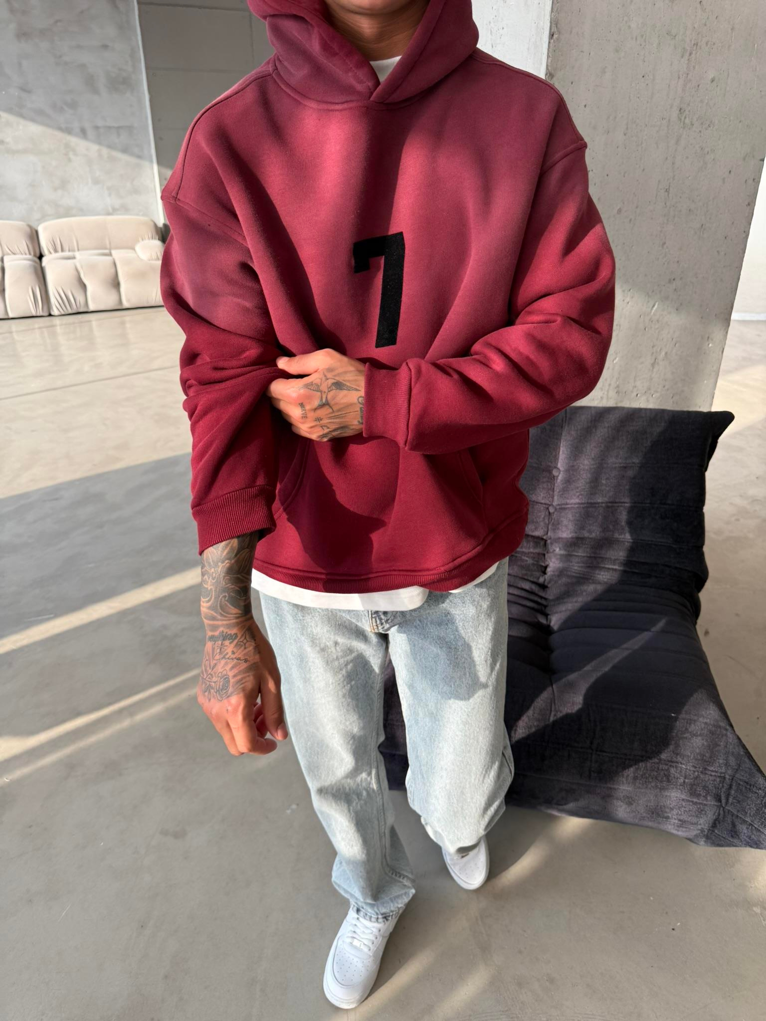 Seven 7 Spreyli Premium Sweat - Bordo