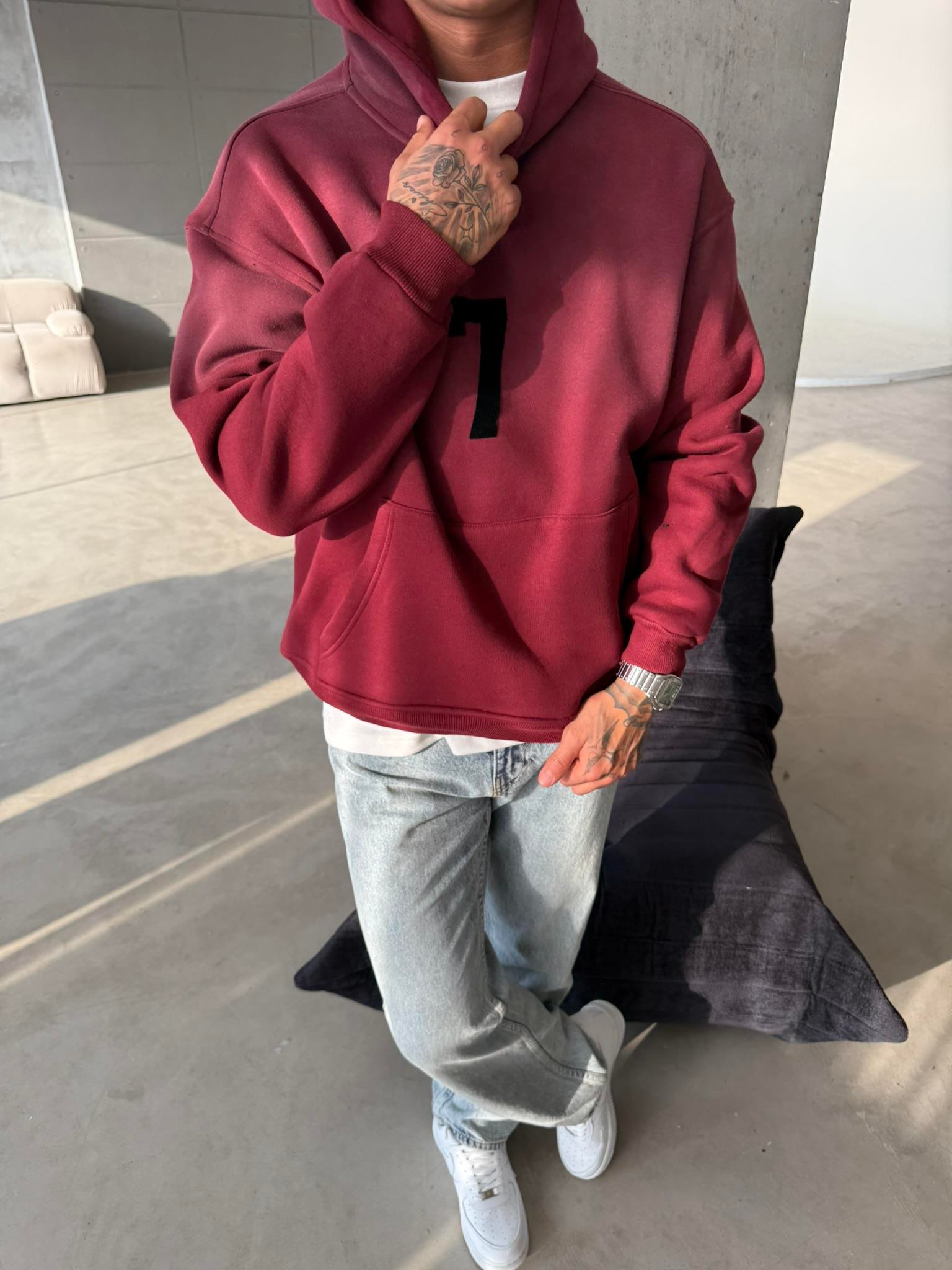 Seven 7 Spreyli Premium Sweat - Bordo