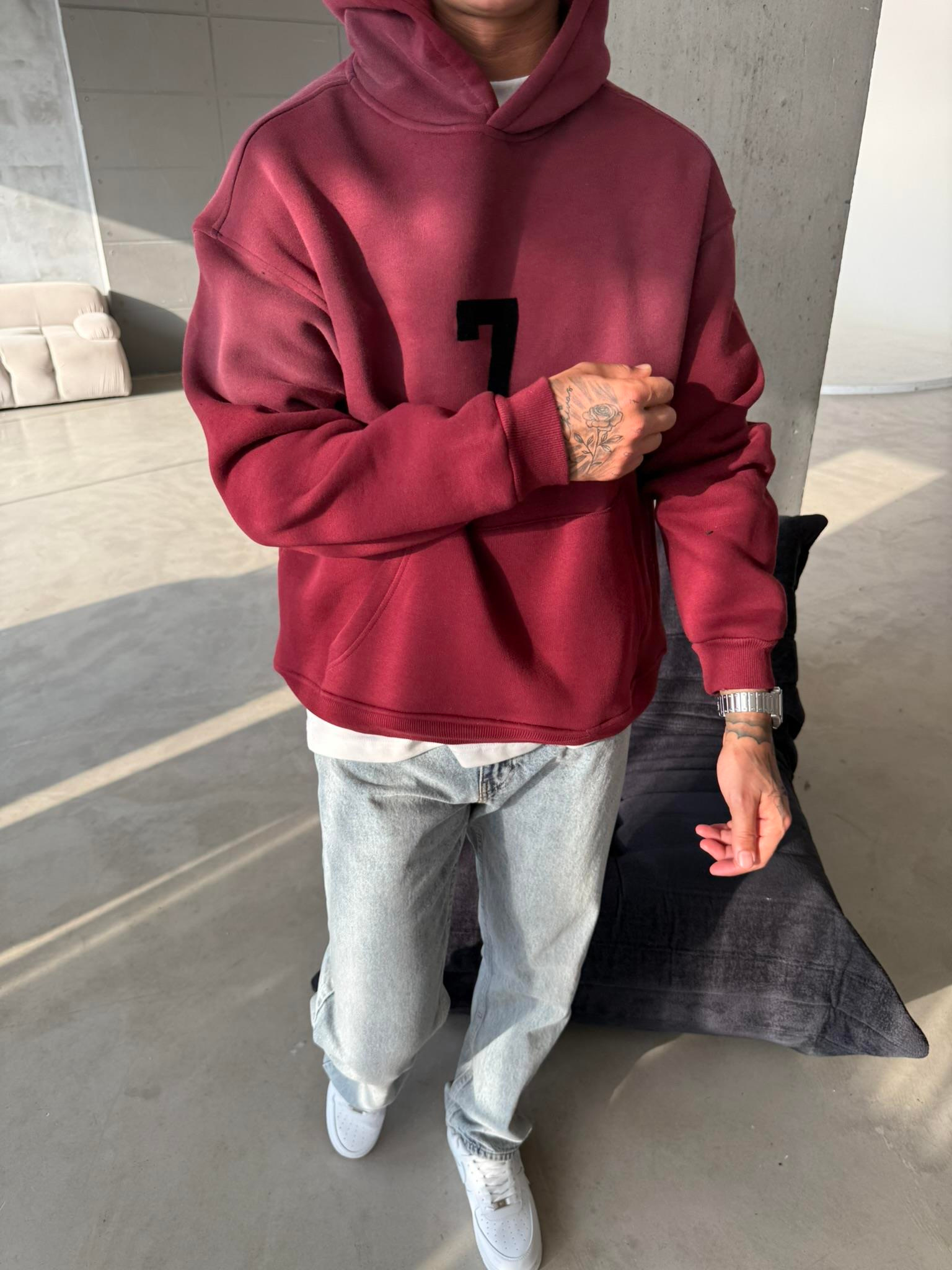 Seven 7 Spreyli Premium Sweat - Bordo