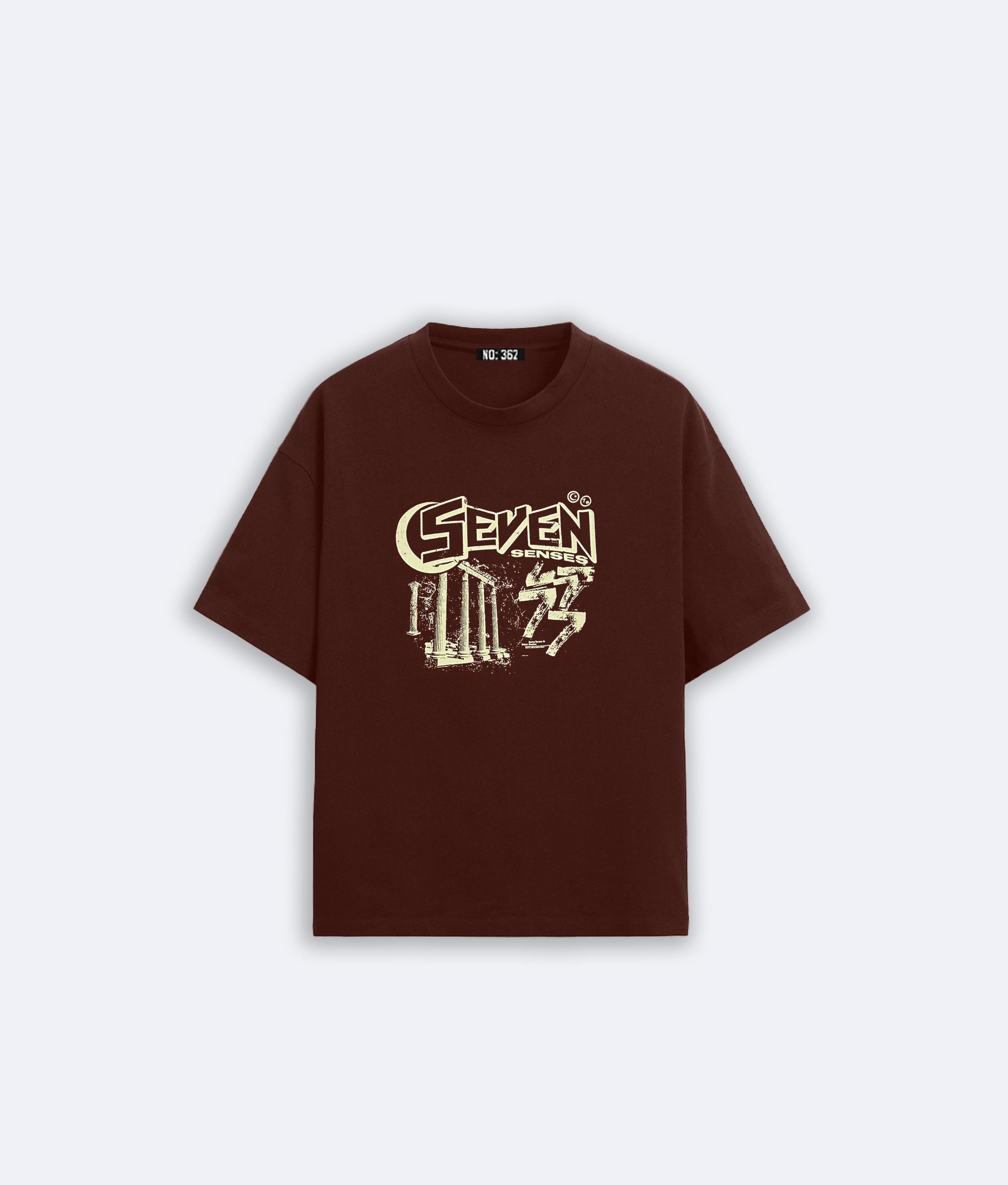 Seven Senses Oversize T-Shirt  Kahverengi
