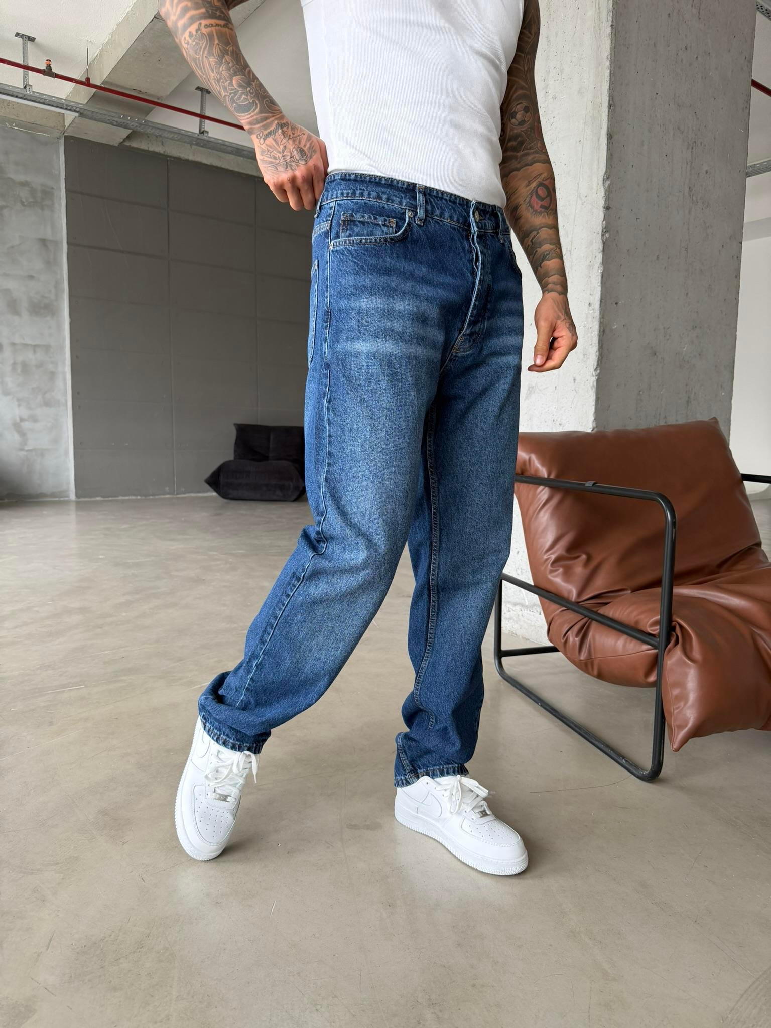 Soft Touch Baggy Pantolon - Lacivert