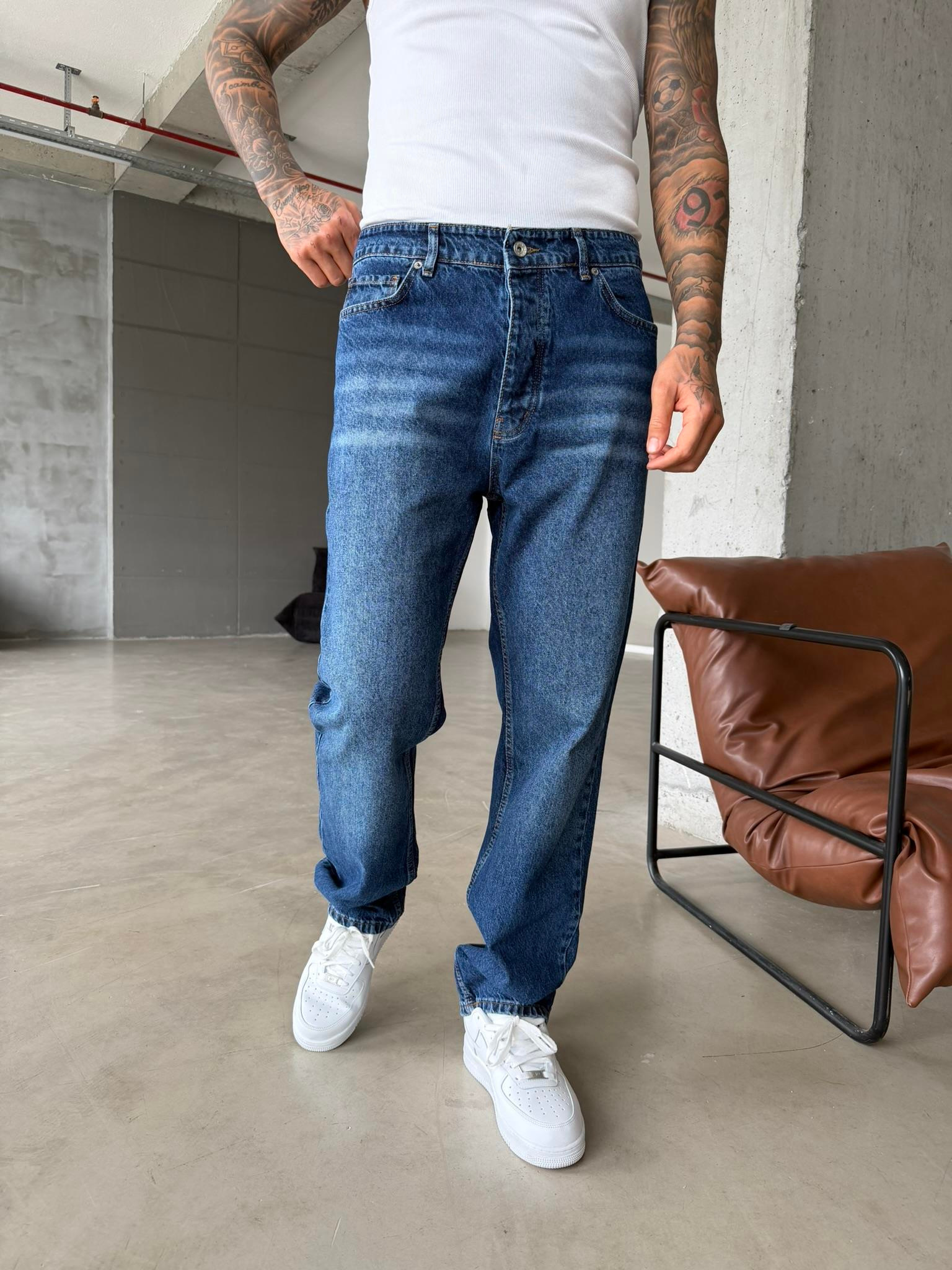 Soft Touch Baggy Pantolon - Lacivert