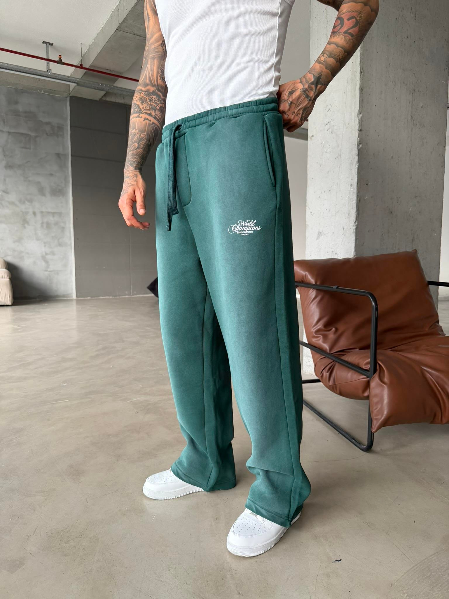 Spreyli Premium Seri Eşofman - Yeşil