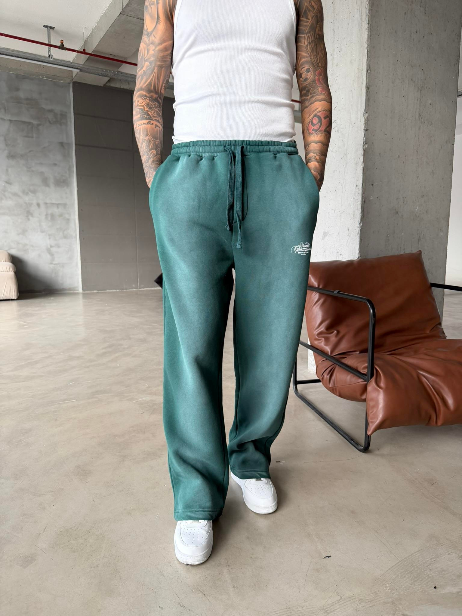 Spreyli Premium Seri Eşofman - Yeşil